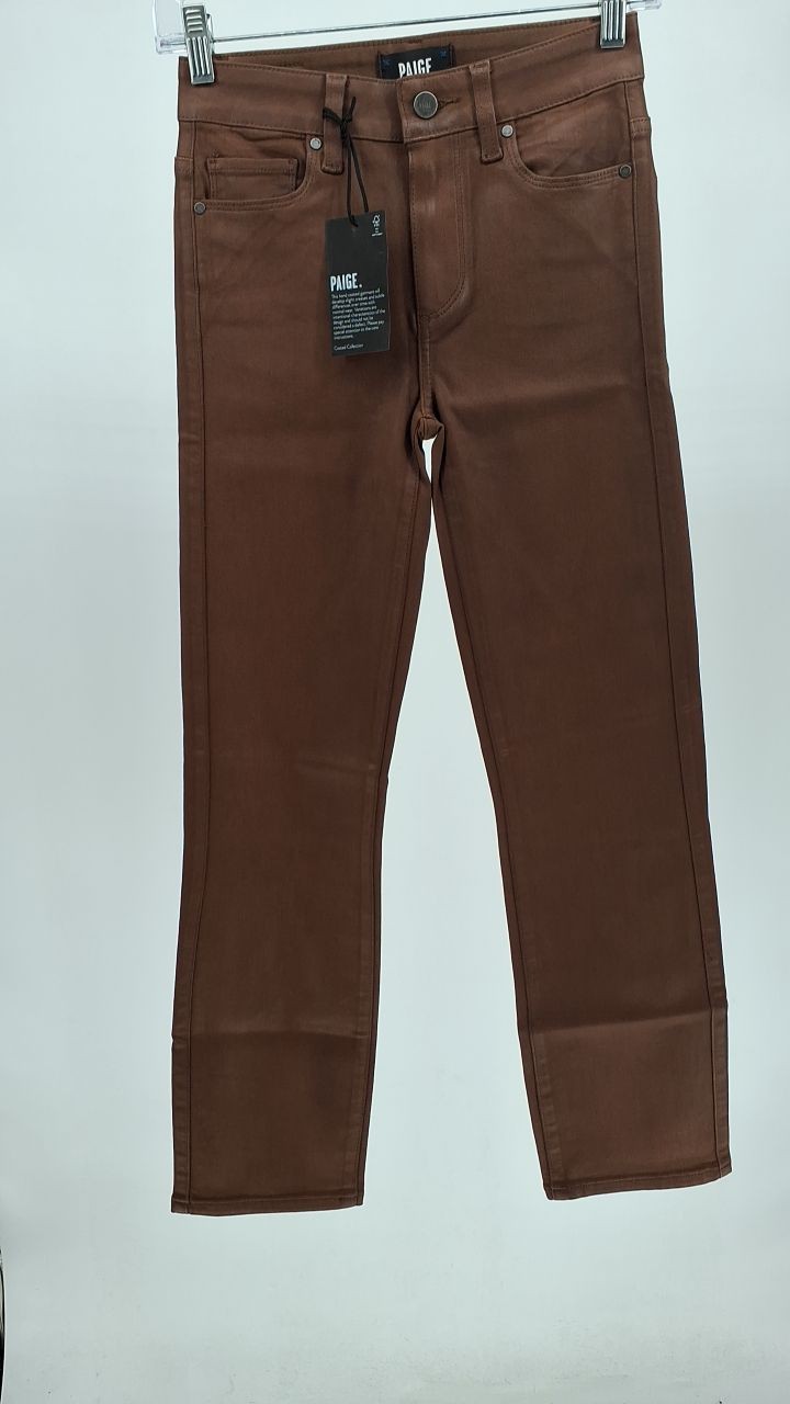 Paige Cindy Pants In Cognac Luxe Coating-23\