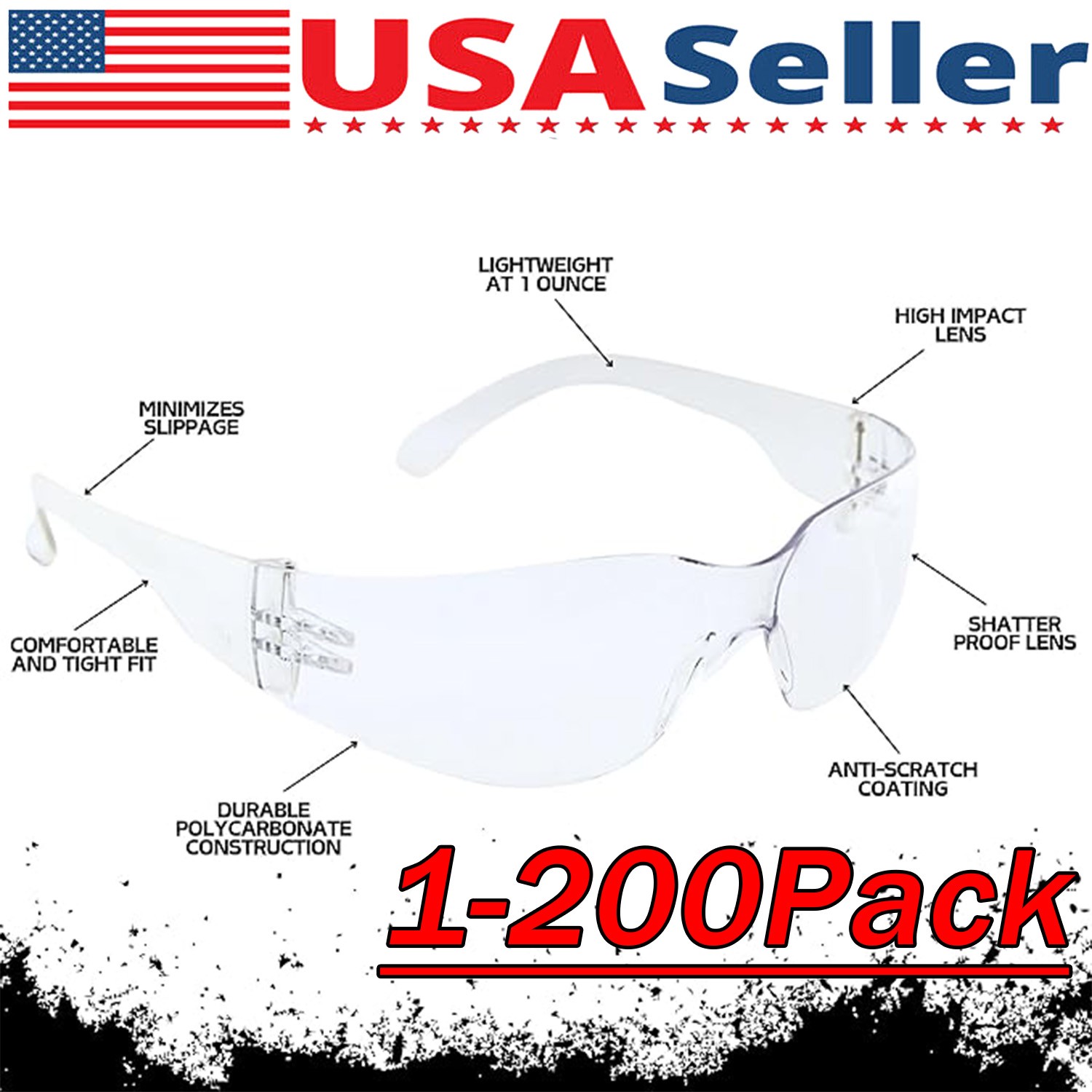 20 PAIR PACK Protective Safety Glasses Clear Lens Work UV ANSI Z87 Lot of 12 20 PAIR PACK Protective Safety Glasses Clear Lens Work UV ANSI Z87 Lot of 12