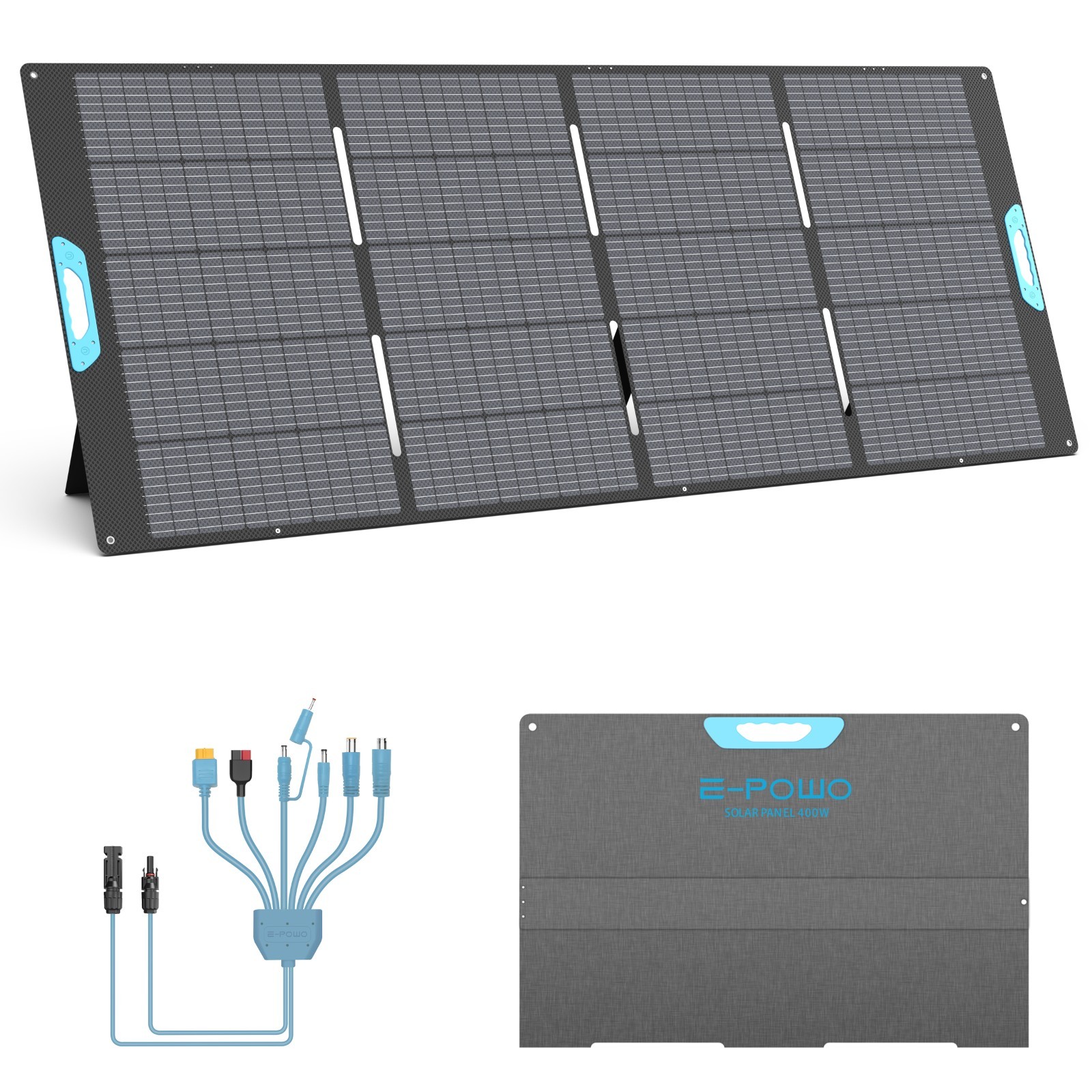 E-POWO Portable Folding Solar Panel 400W Watt for Power Station Solar Generator E-POWO Portable Folding Solar Panel 400W Watt for Power Station Solar Generator