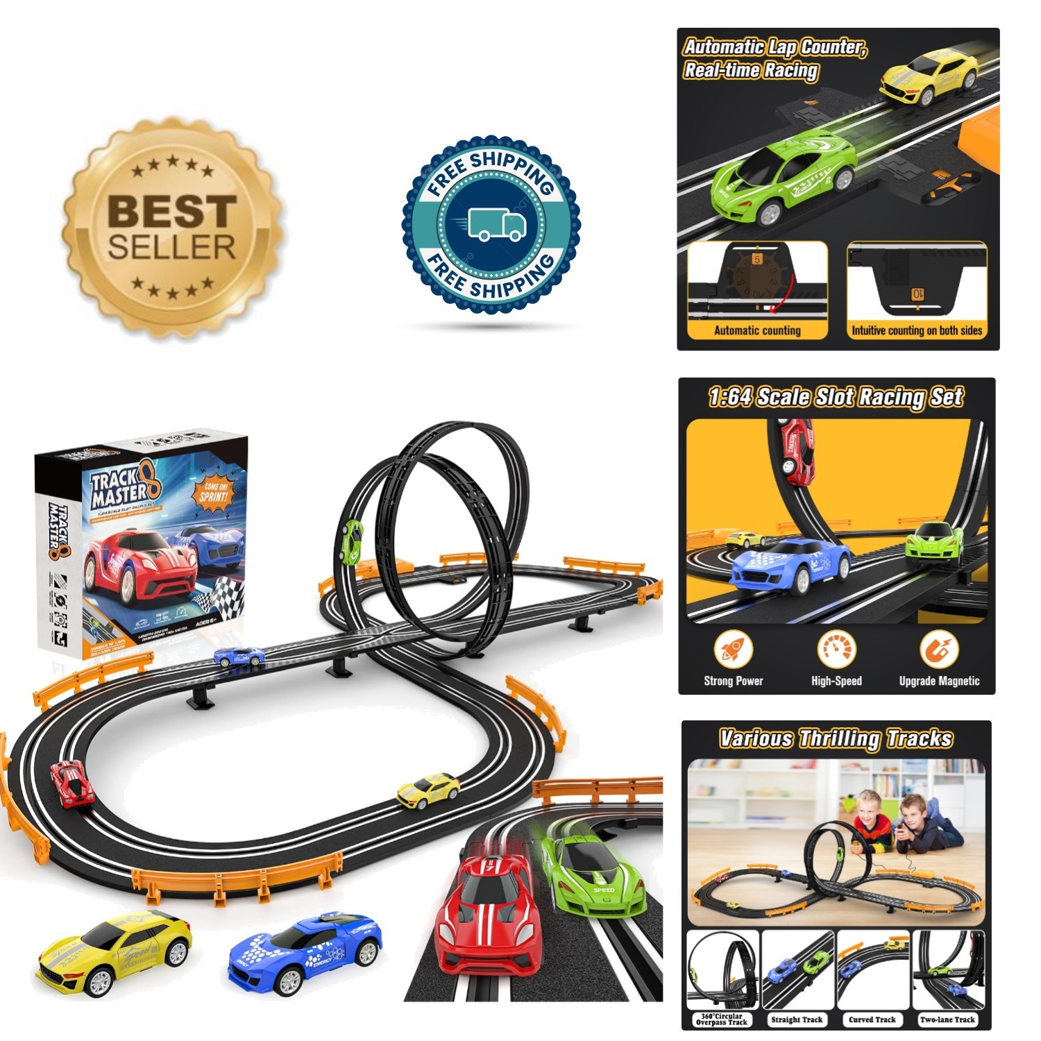 High-Speed Slot Car Race Track Set for Kids - Dual Race Fun & Competitive Play High-Speed Slot Car Race Track Set for Kids - Dual Race Fun & Competitive Play