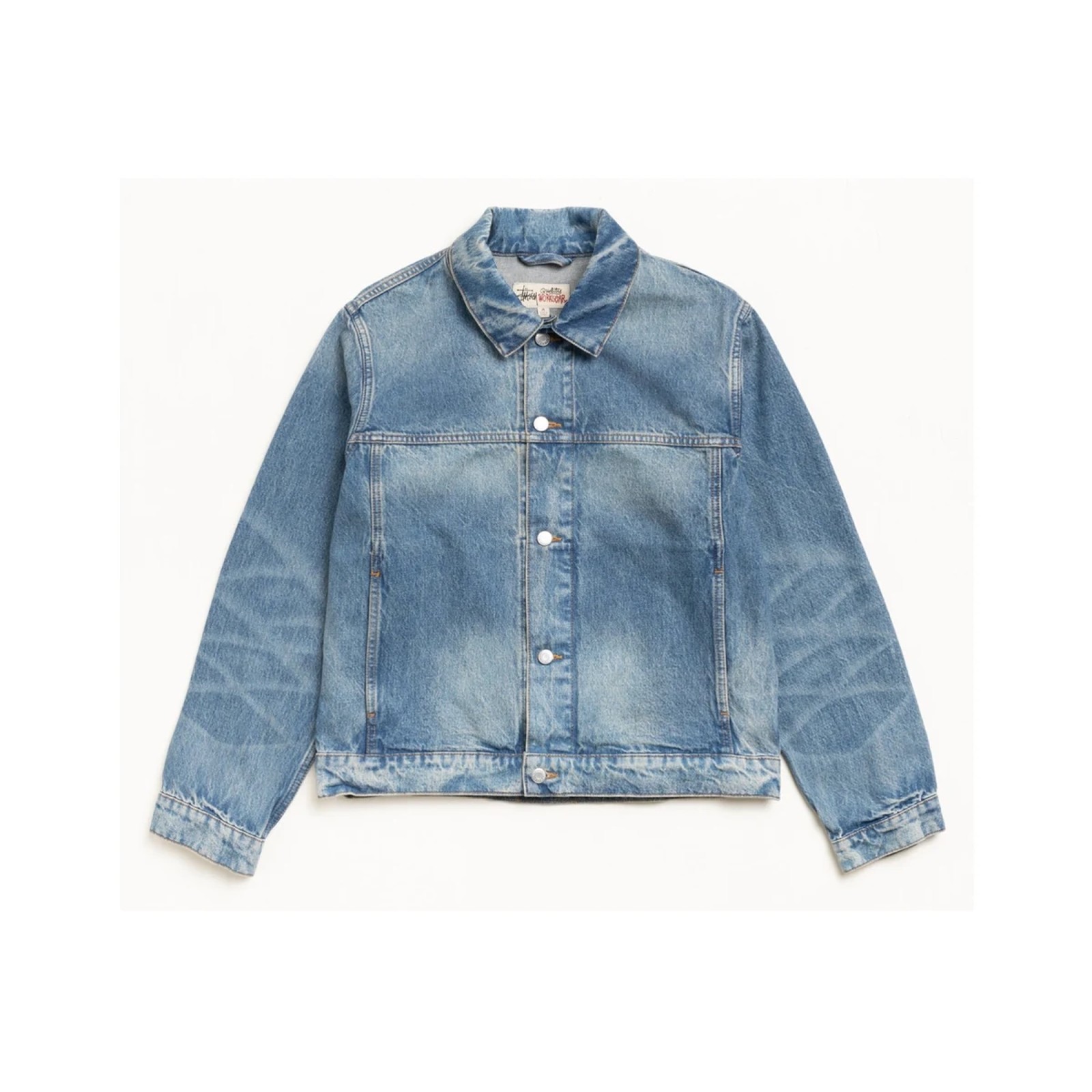 Stussy Trucker Denim Jacket Indigo LA XL 115897 New Stussy Trucker Denim Jacket Indigo LA XL 115897 New