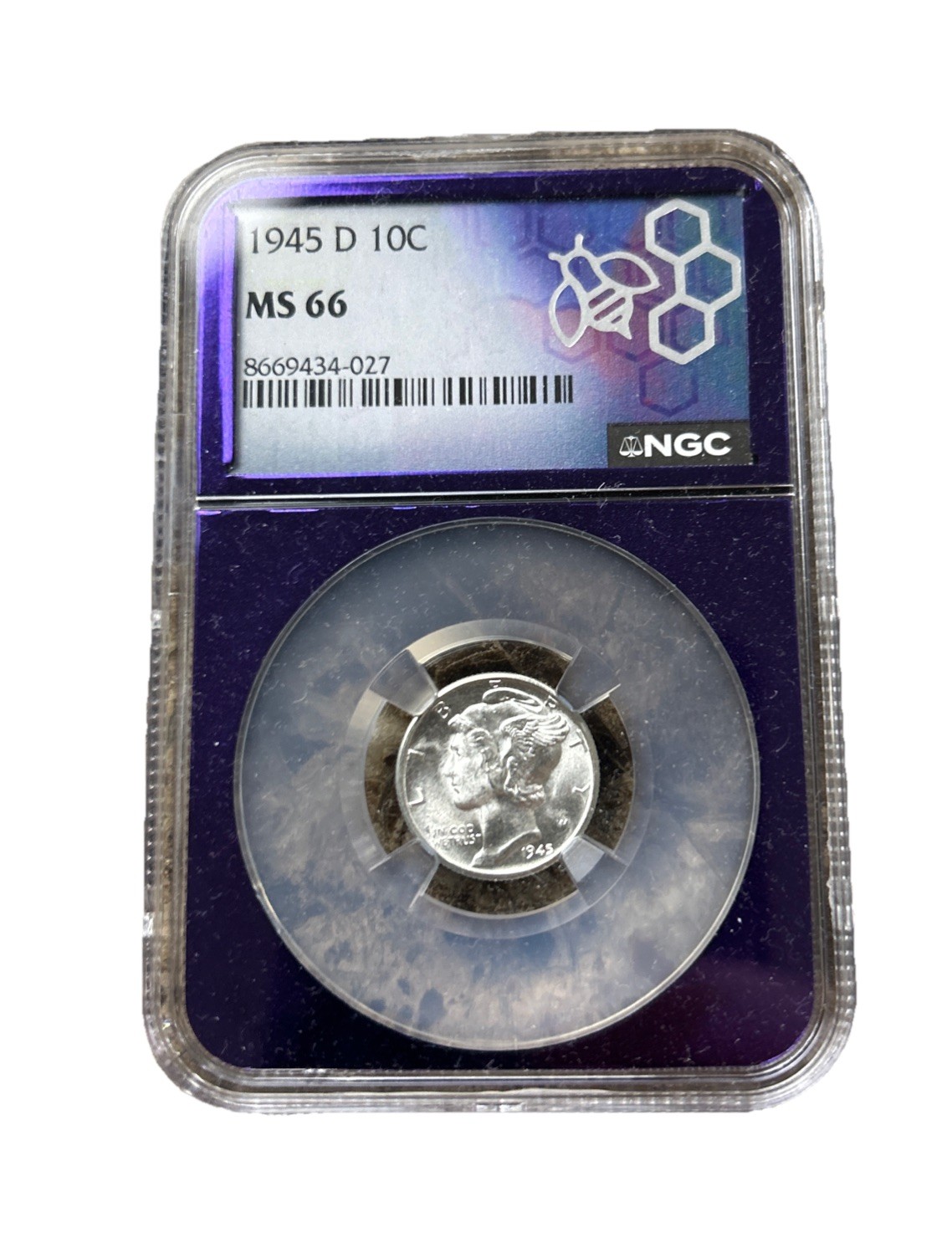 Mercury Dime 1945 d Ms66 NGC Trader Bea
