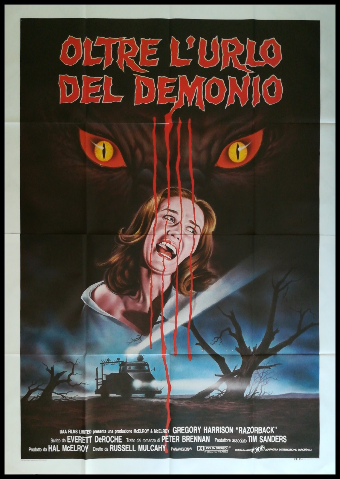 RAZORBACK 1984 Original Movie Poster 55x78\