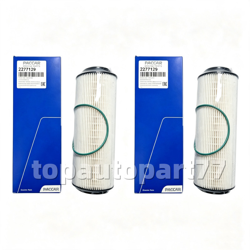 2X Genuine Paccar Fuel Filter 2277129, OEM for MX-13 Engine Heavy Duty Trucks