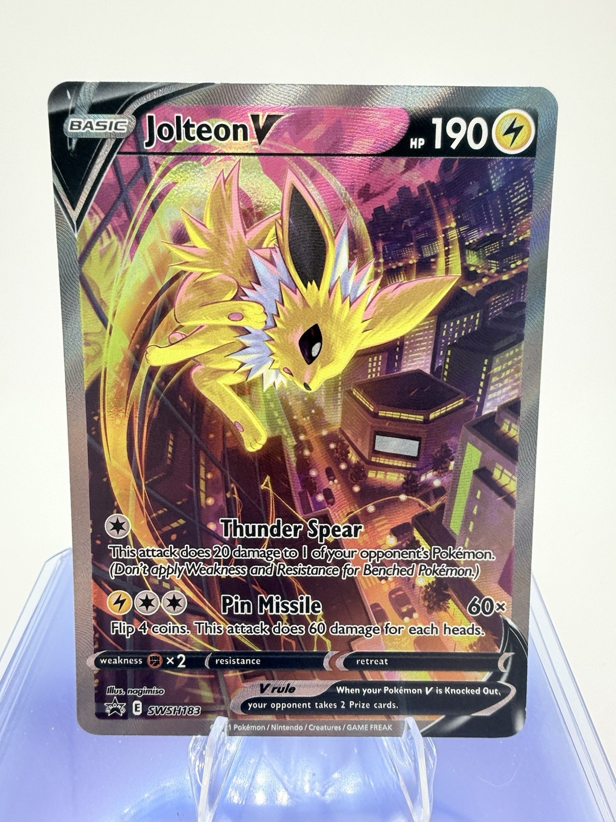 Jolteon V SWSH183 SWSH: Sword & Shield Promo Cards Holo Jolteon V SWSH183 SWSH: Sword & Shield Promo Cards Holo