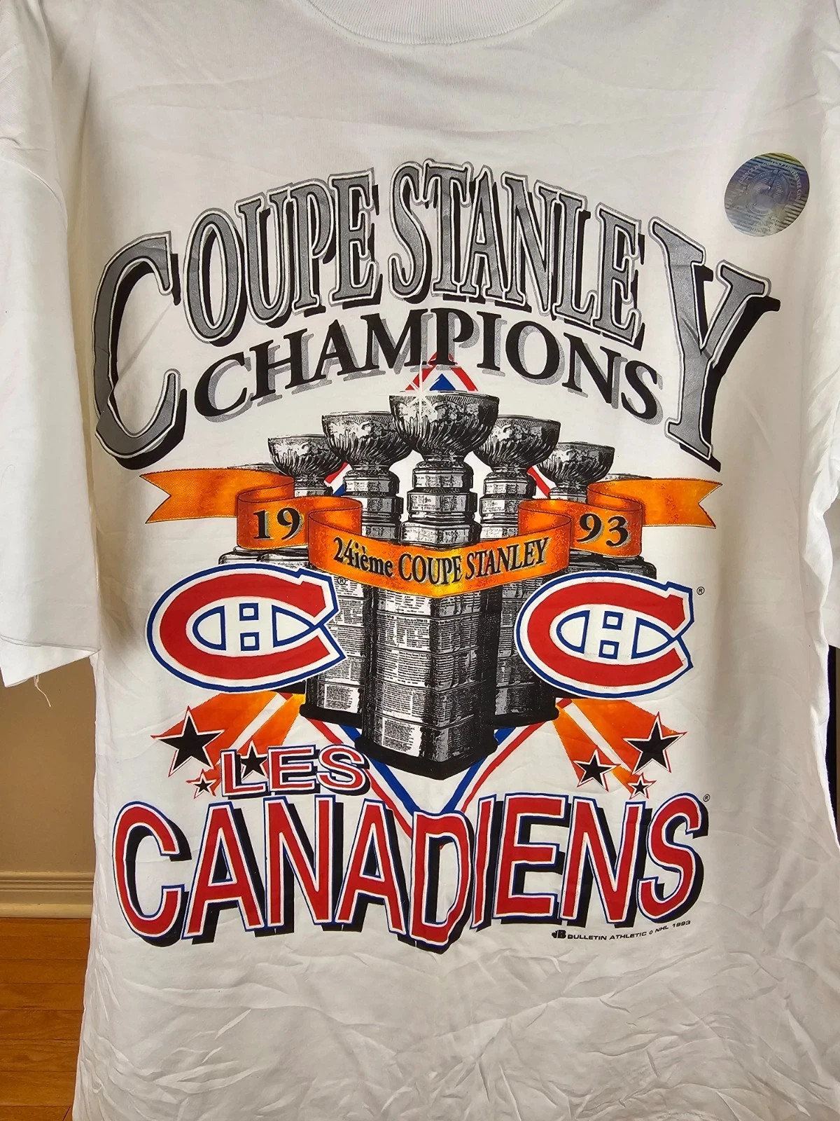 VINTAGE 93 MONTREAL CANADIENS STANLEY CUP CHAMPIONS shirt reprint VK13219