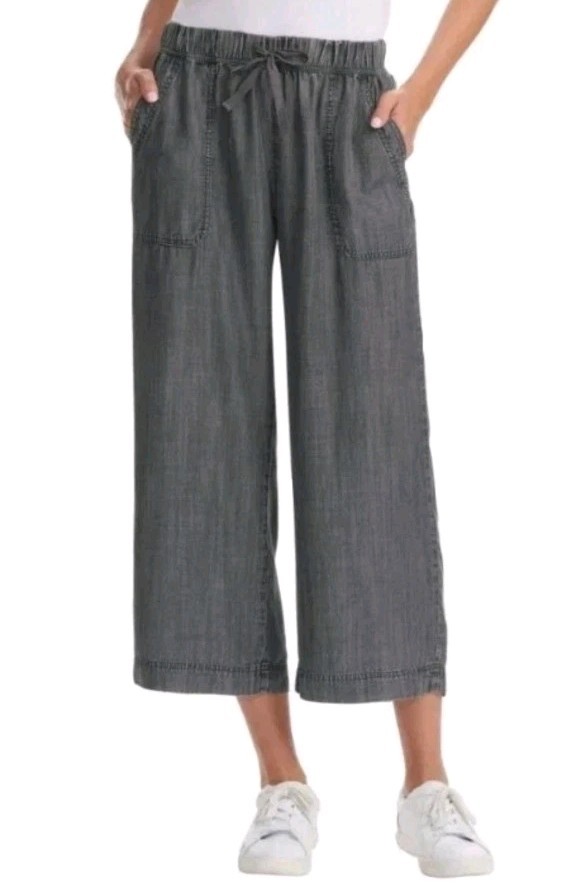 SPLENDID LADIES' WIDE LEG CROP PANT, 100% LYOCELL 