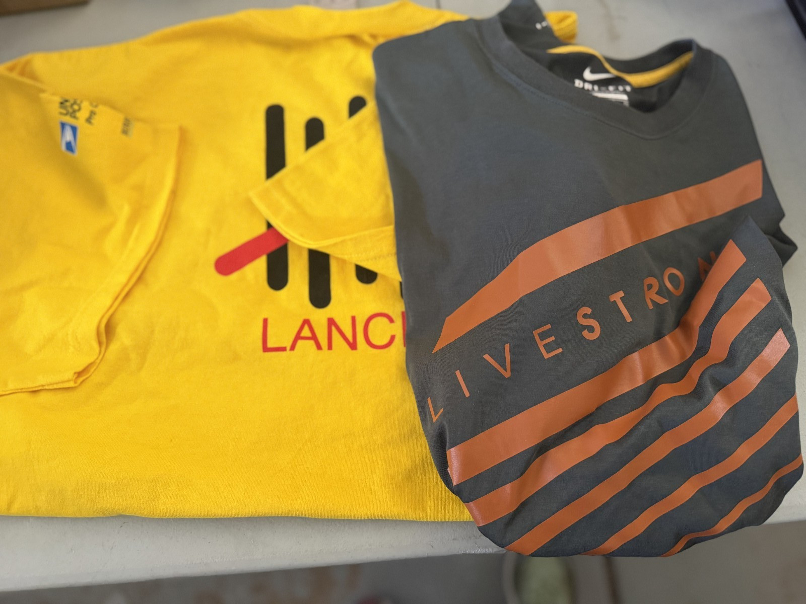 Nike Lance Armstrong 5X Tour Champ T-Shirt XL NWT + Livestrong Dri-FIT Tee LOT 2 Nike Lance Armstrong 5X Tour Champ T-Shirt XL NWT + Livestrong Dri-FIT Tee LOT 2
