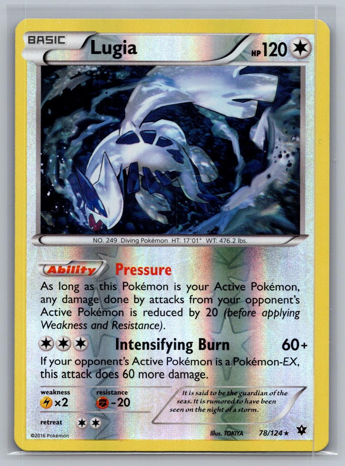 Lugia 78/124 Rare Fates Collide Pokemon Reverse Holo Near Mint
