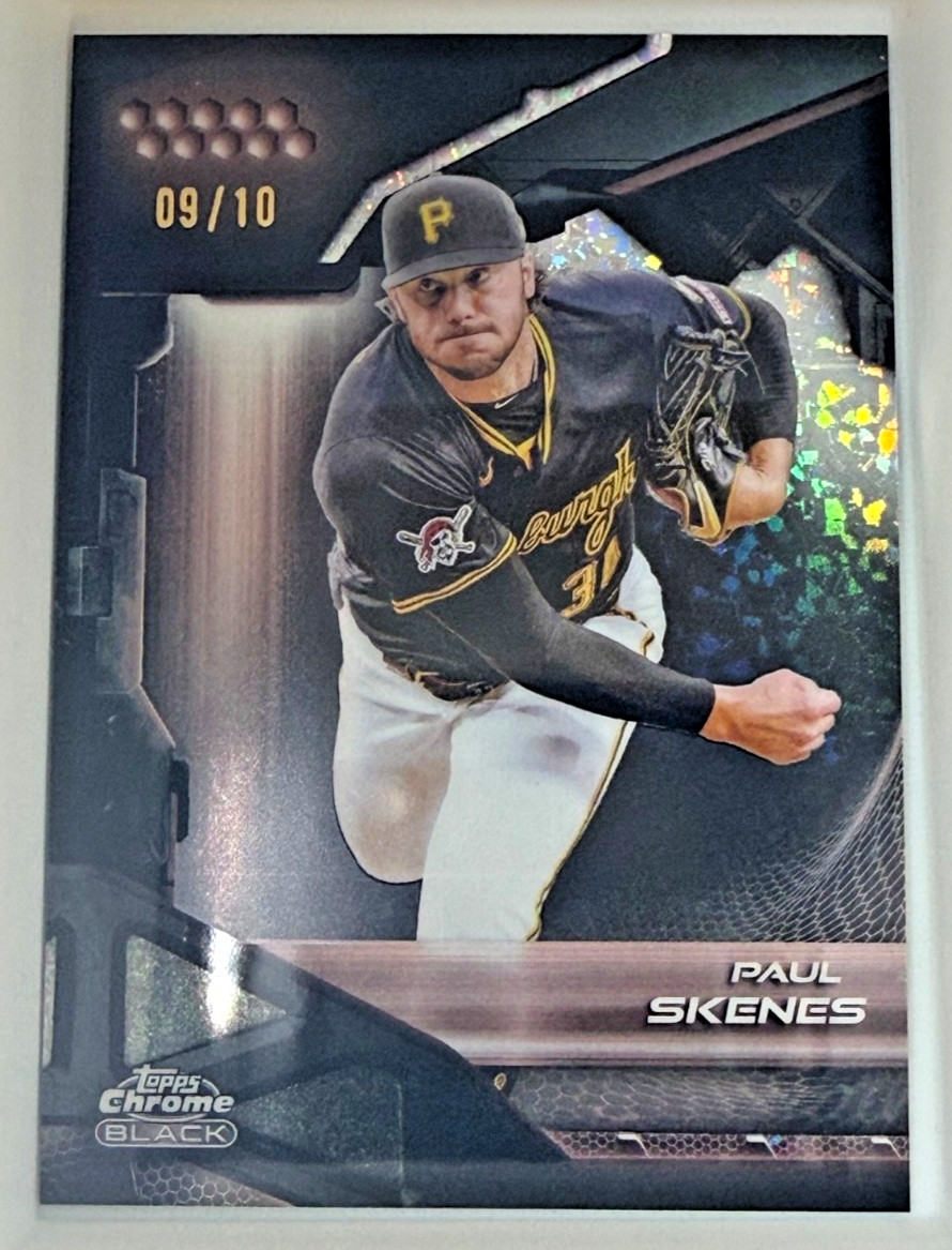 2026 Topps Chrome Black Paul Skenes Rose Gold Mini-Diamond Refractor /10 #35 2026 Topps Chrome Black Paul Skenes Rose Gold Mini-Diamond Refractor /10 #35