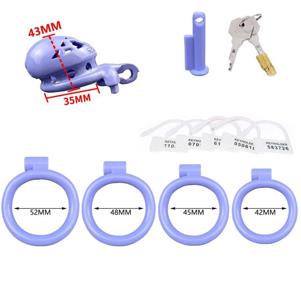 Small Chastity Cage Lightweight Resin Chastity Device with 4 Different SizeRing Small Chastity Cage Lightweight Resin Chastity Device with 4 Different SizeRing