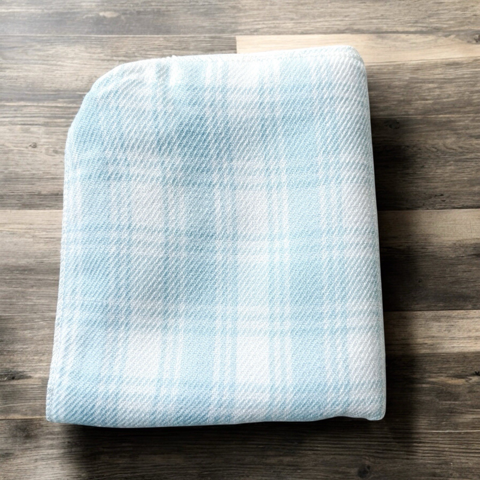 NWOT Vintage 80s 90s Baby Receiving Blanket Light Blue Plaid Acrylic GiGi Knits NWOT Vintage 80s 90s Baby Receiving Blanket Light Blue Plaid Acrylic GiGi Knits