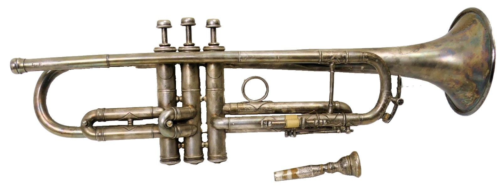 1917 Frank Holton & Co. Chicago Silver Plated Trumpet w/ Heim Model Mouthpiece 1917 Frank Holton & Co. Chicago Silver Plated Trumpet w/ Heim Model Mouthpiece