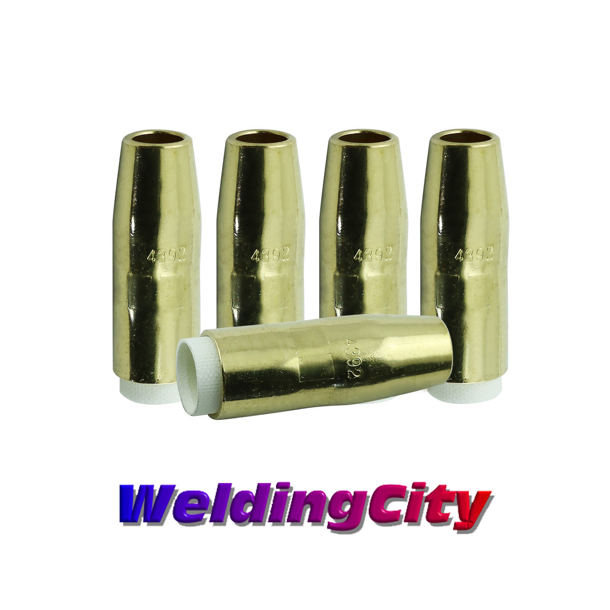 WeldingCity® 5-pk Gas Nozzle 4392 (1/2\ WeldingCity® 5-pk Gas Nozzle 4392 (1/2\