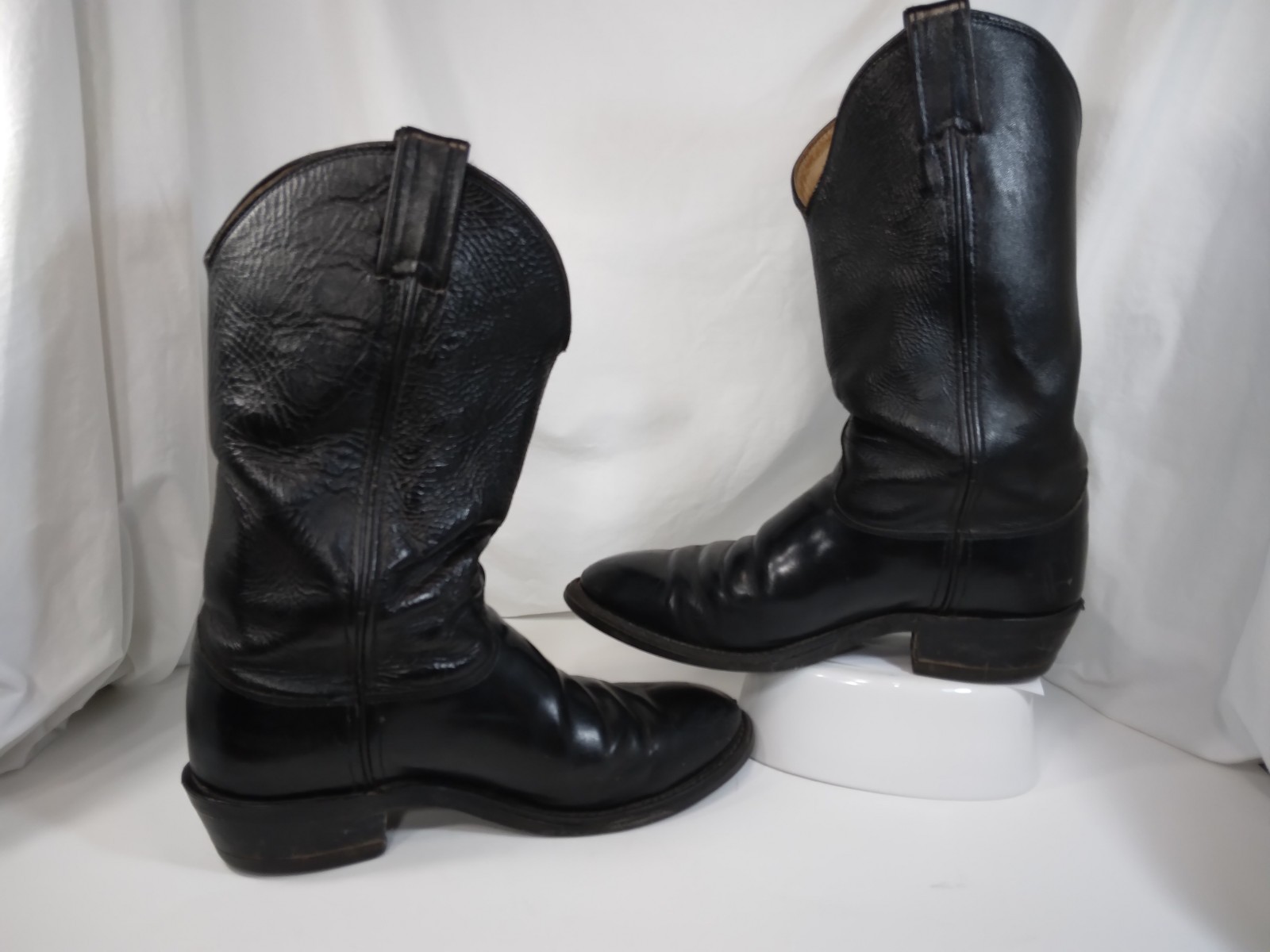 Justin 3040 Cowboy Boots Tobias Black Casual Round Toe Men’s Size 8.5 D
