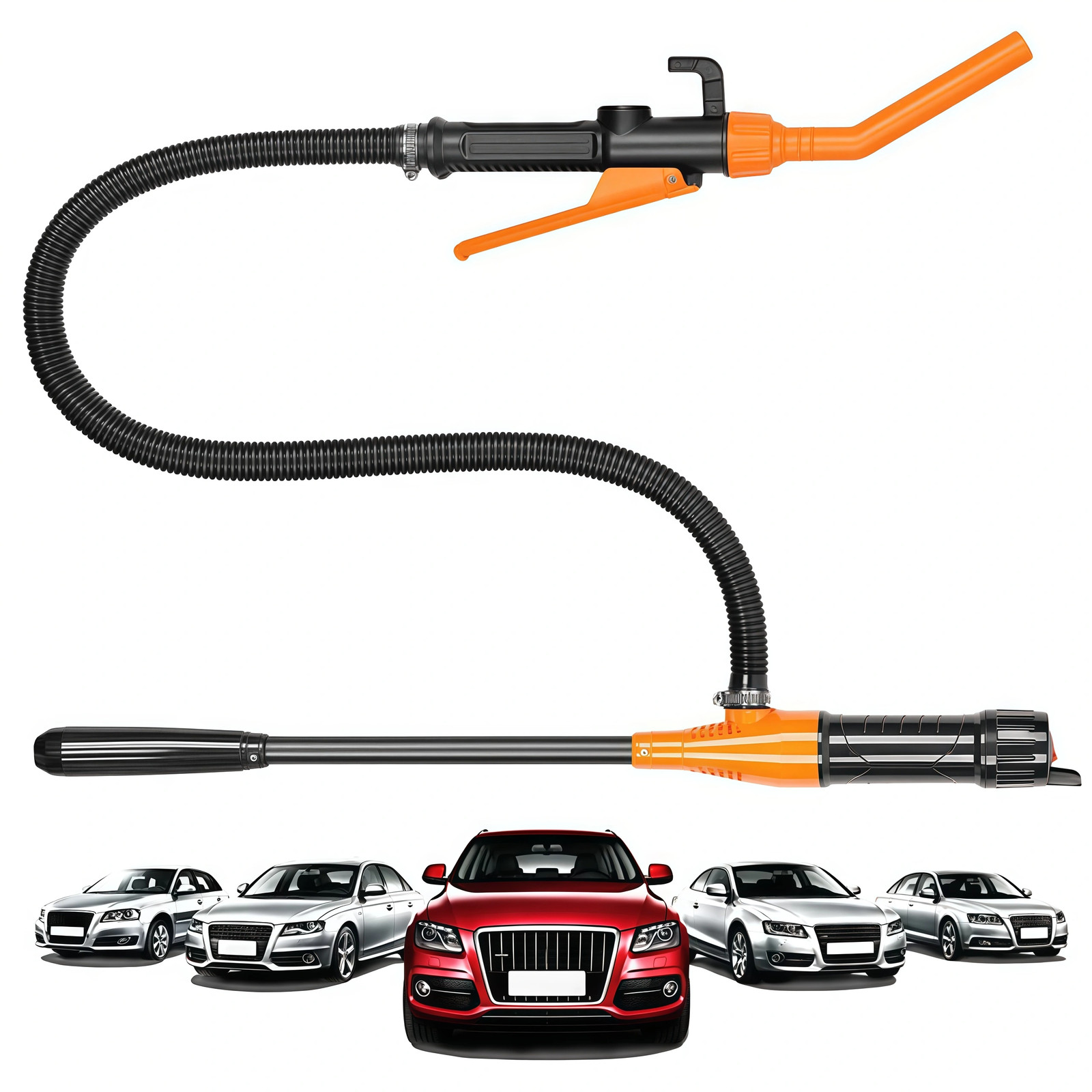 Battery Powered Electric Fuel Transfer Siphon Pump Gas Oil Water Liquid 2.4 GPM Battery Powered Electric Fuel Transfer Siphon Pump Gas Oil Water Liquid 2.4 GPM