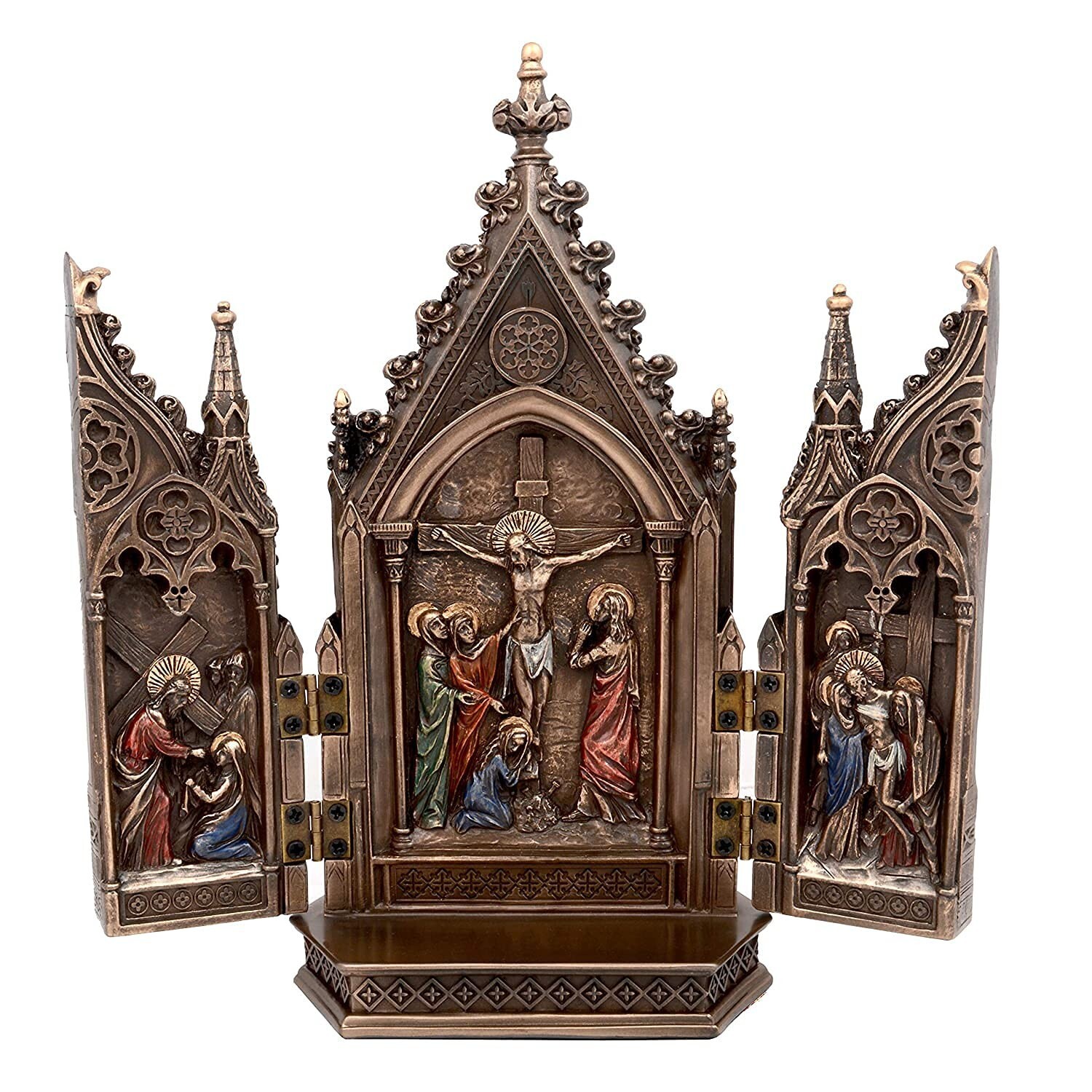 Lord Jesus Christ Nailed On The Cross Statue Figurine Church Christian