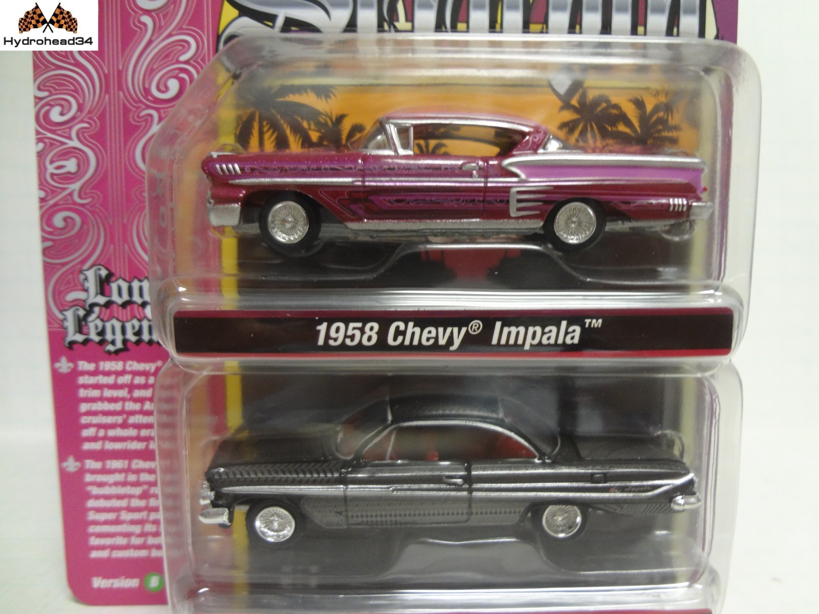 Johnny Lightning 1958 Chevy Impala & 1961 Chevy Impala Scrapin' 2 Pack JLPK025B