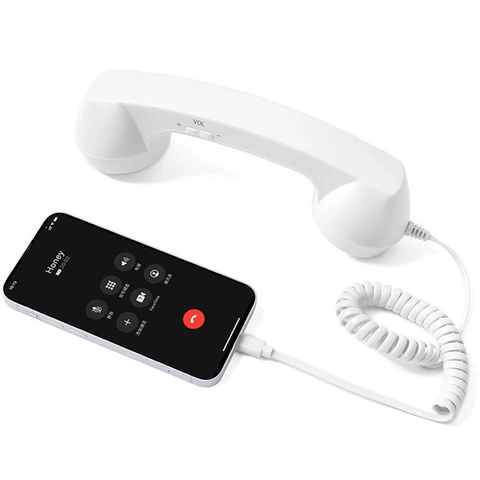Retro Phone Handset,Retro Phone Handset for iPhone and Android,Type-C for Phones