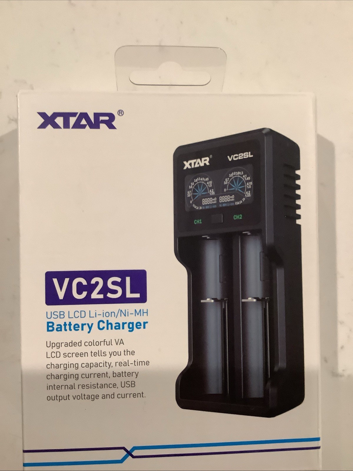 XTAR VC2SL USB LCD Li-ion Ni-MH Battery Charger
