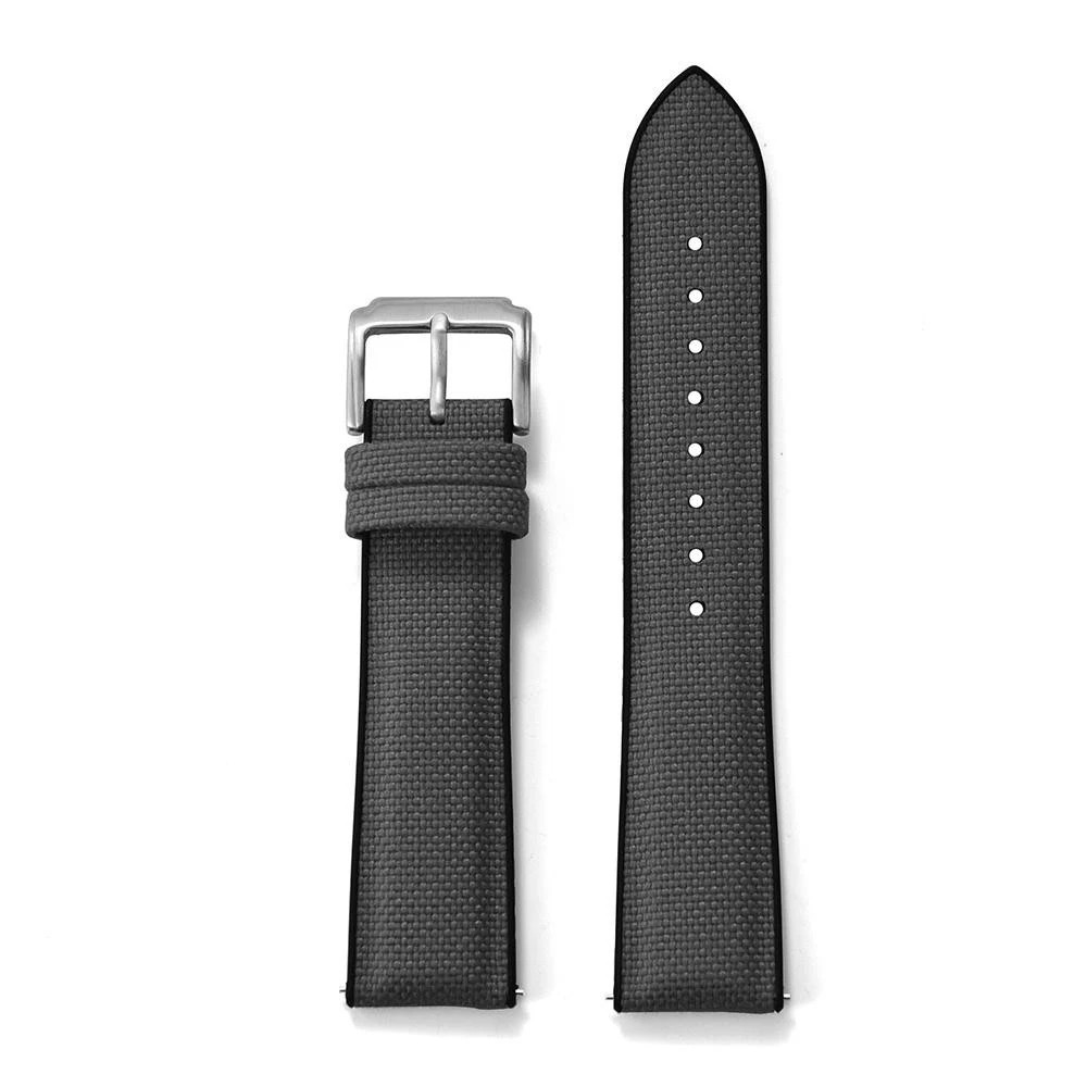 Silicone Sailcloth Watch Strap 18mm 19mm 20mm 21mm 22mm Quick Release Band