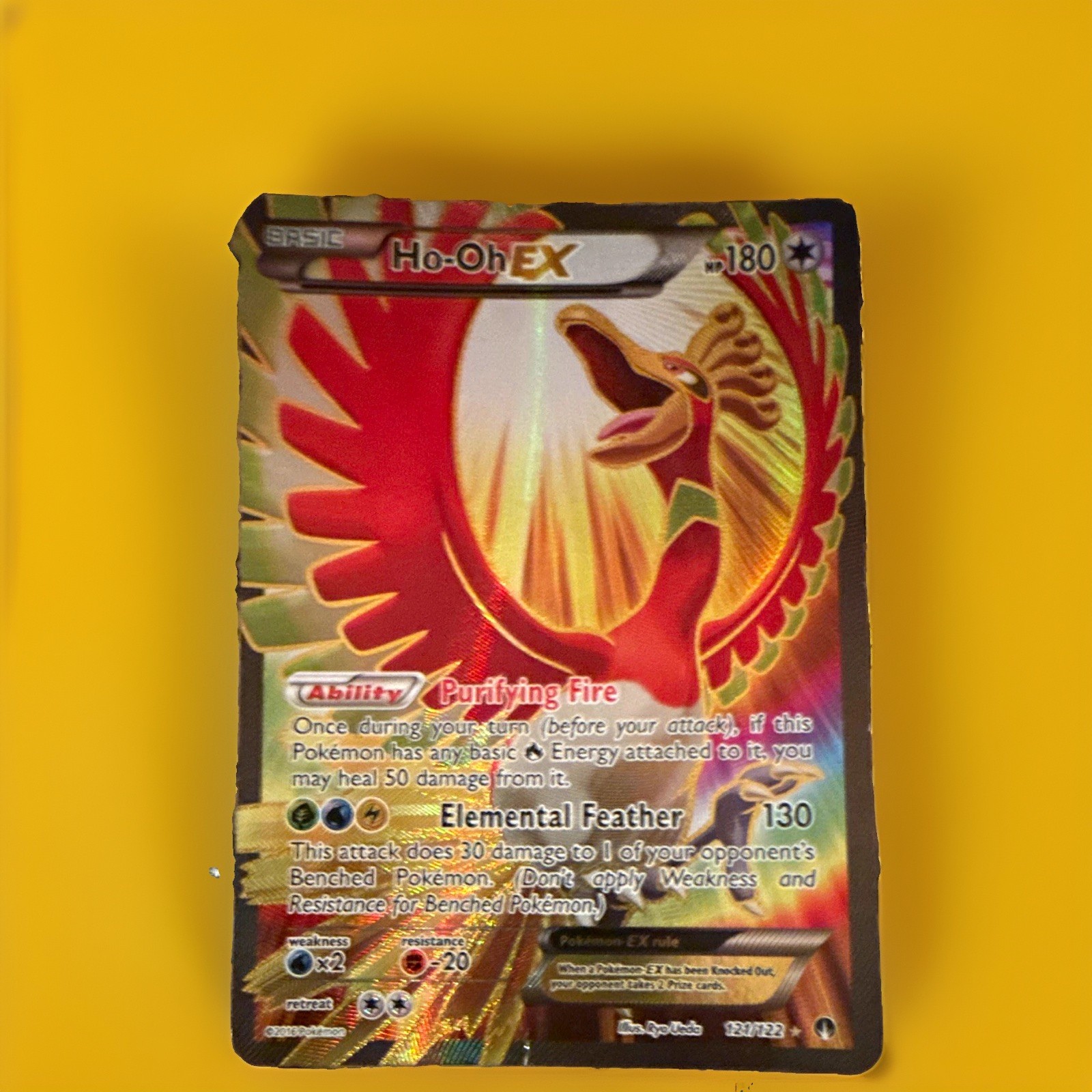 Pokémon Ho-Oh EX Full Art 121/122 Breakpoint Holo Ultra Rare 2016 Pokémon Ho-Oh EX Full Art 121/122 Breakpoint Holo Ultra Rare 2016