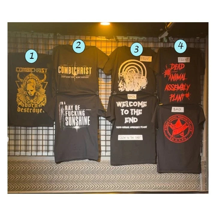 Combichrist US Tour 2026 Industrial Concert Band T-Shirt Graphic Reprint