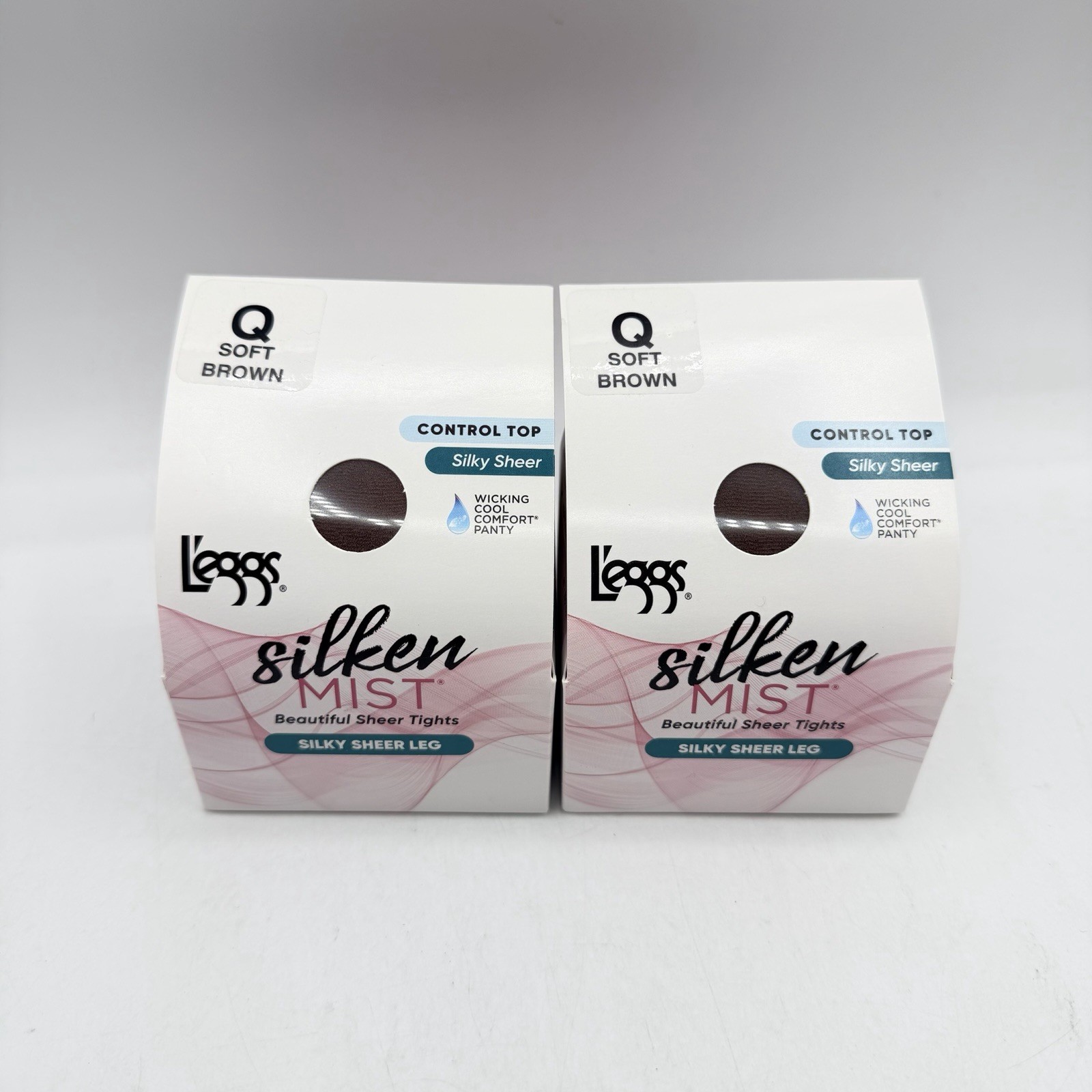 Lot Of 2 Leggs Silken Mist Pantyhose Control Top Sheer Leg Soft Brown Size Q Lot Of 2 Leggs Silken Mist Pantyhose Control Top Sheer Leg Soft Brown Size Q