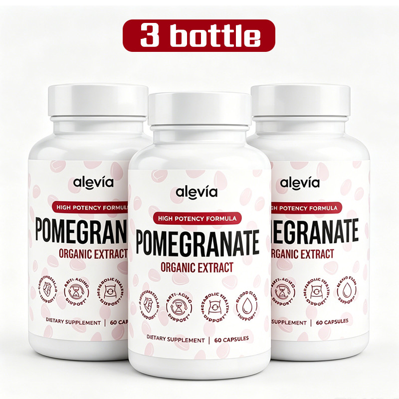 3 Pack - Alevia Pomegranate Capsules 60ct Organic Extract Antioxidant -US Stock