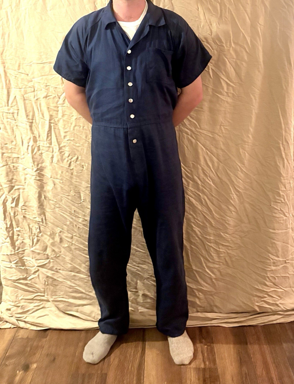 Prison uniform blue jumpsuit. Size large, new Prison uniform blue jumpsuit. Size large, new