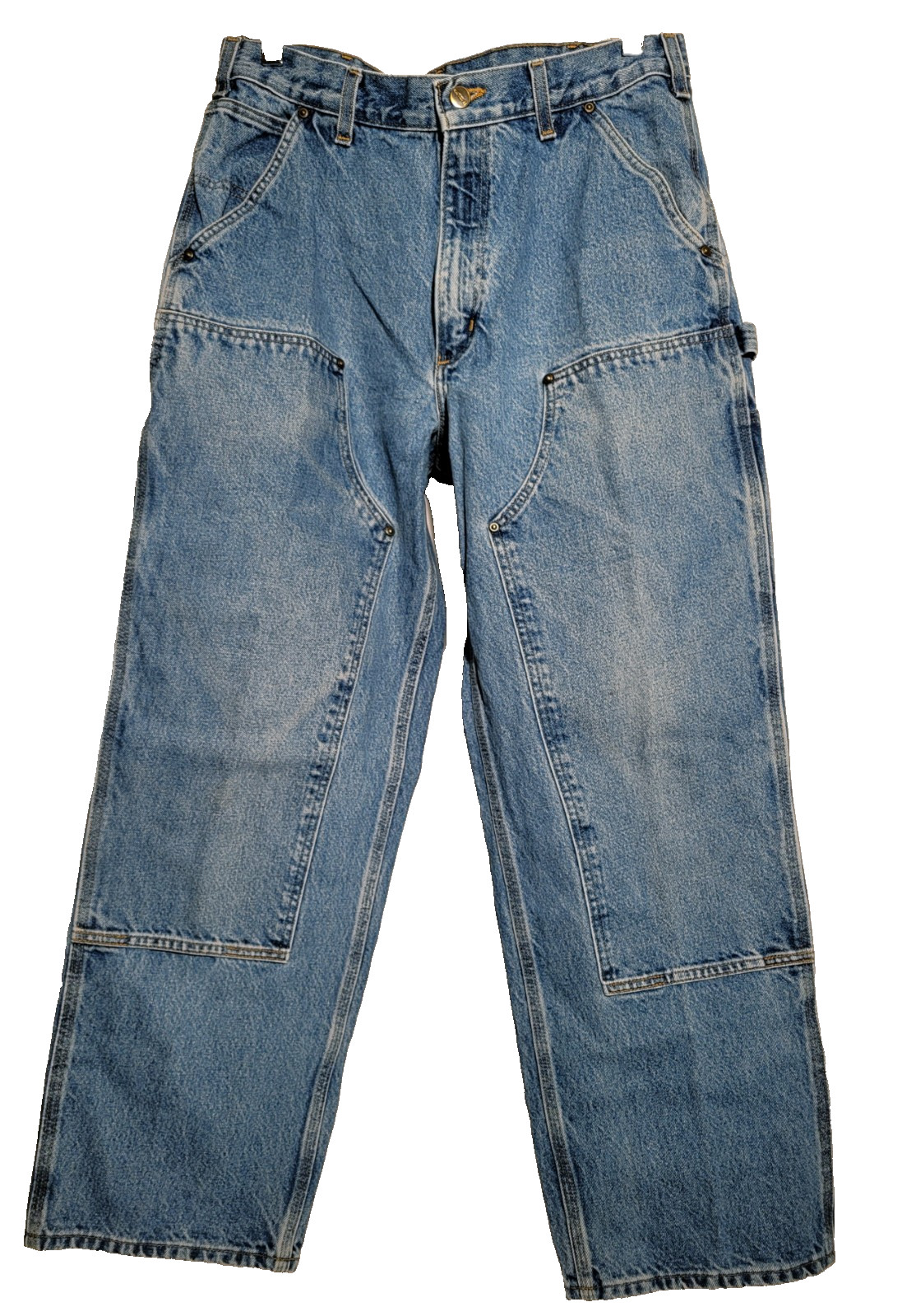 VNTG Carhartt B73 DST Denim Double Knee Carpenter Jeans Perfectly Worn 34x30 VNTG Carhartt B73 DST Denim Double Knee Carpenter Jeans Perfectly Worn 34x30