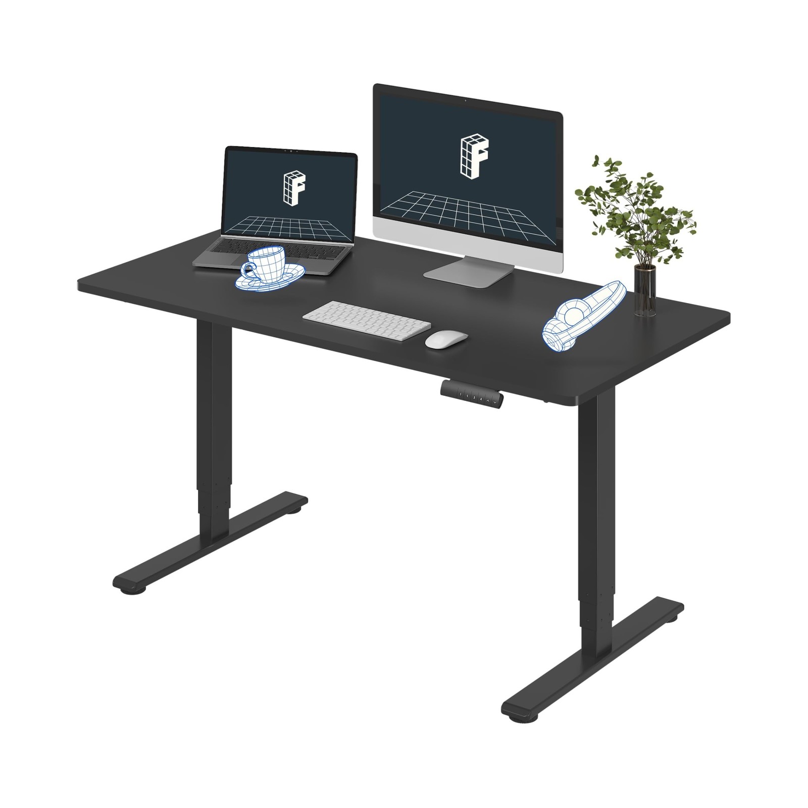 FLEXISPOT E6 3-Stage Dual Motor Electric Standing Desk 55 x 28 Sit Stand Up D... FLEXISPOT E6 3-Stage Dual Motor Electric Standing Desk 55 x 28 Sit Stand Up D...