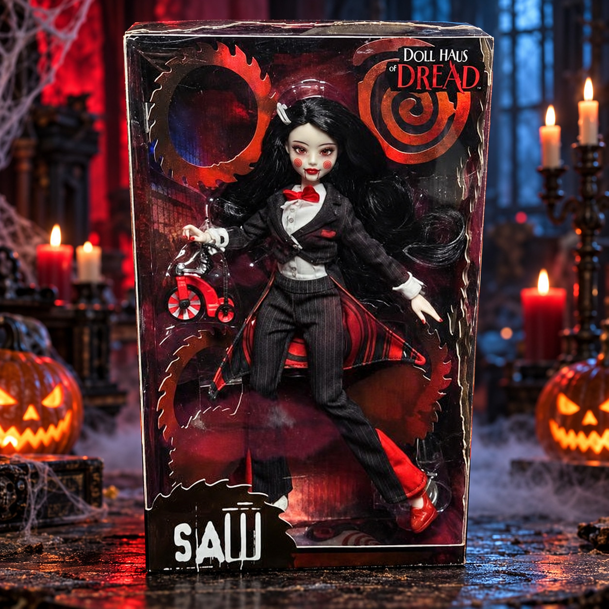 JAKKS Pacific Doll Haus of Dread Billy Puppet Saw Collector Doll PRESALE **10/28 JAKKS Pacific Doll Haus of Dread Billy Puppet Saw Collector Doll PRESALE **10/28