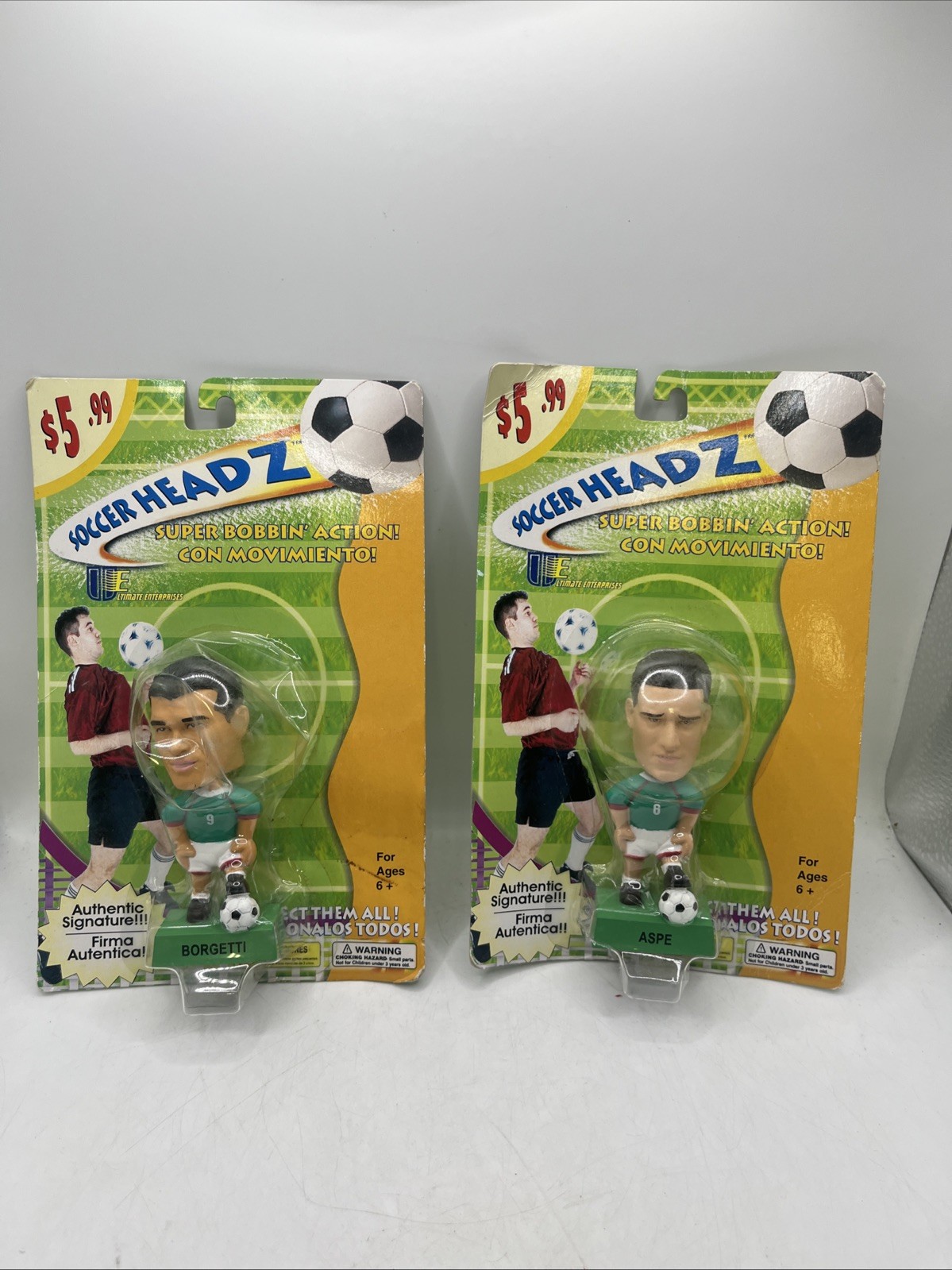 New Vintage Rare Soccer Headz Mexico Jared Borgetti & Alberto Aspe Bobbleheads New Vintage Rare Soccer Headz Mexico Jared Borgetti & Alberto Aspe Bobbleheads