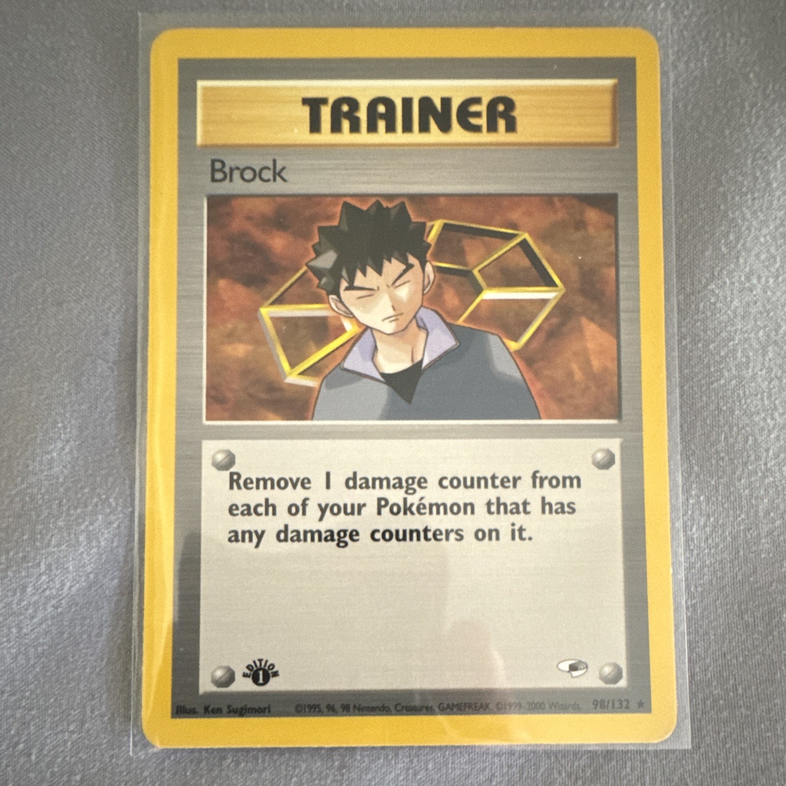 The Pokemon Company Pokemon TCG Brock 98/132 Gym Heroes 1st Ed Regular Rare ENG The Pokemon Company Pokemon TCG Brock 98/132 Gym Heroes 1st Ed Regular Rare ENG