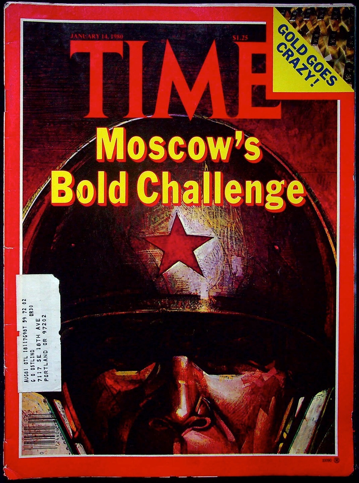 1980 VTG TIME MAGAZINE MOSCOW'S BOLD CHALLENGE JANUARY 14 VOL. 115 NO. 2