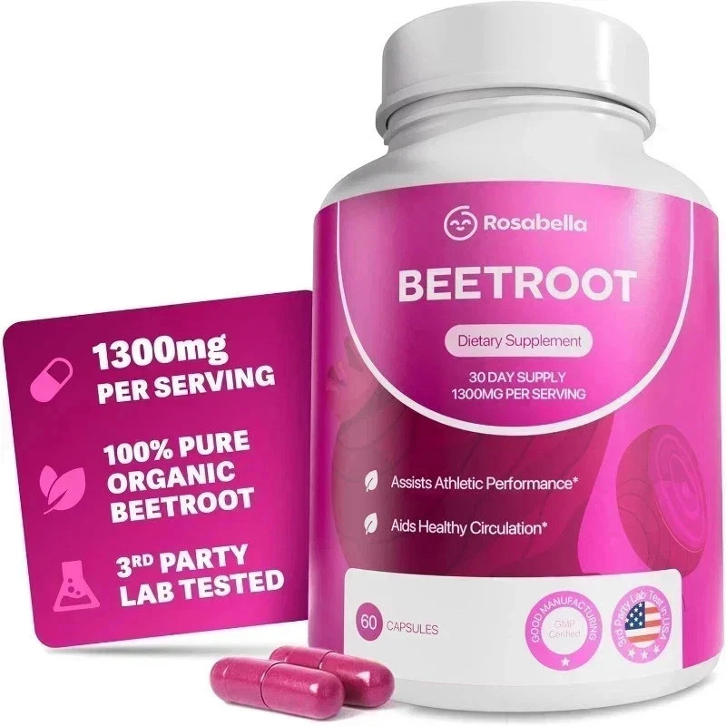 Rosabella Organic Beet Root Capsules for Circulation and Vitality Support60ct Rosabella Organic Beet Root Capsules for Circulation and Vitality Support60ct