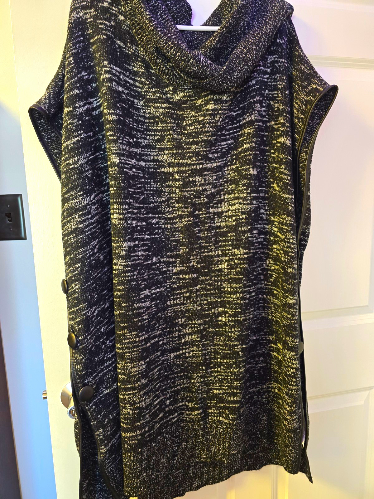 Melissa McCarthy Seven7 Women\'s Black Marled Cowl Neck Sleeveless Sweater 3X Melissa McCarthy Seven7 Women\'s Black Marled Cowl Neck Sleeveless Sweater 3X