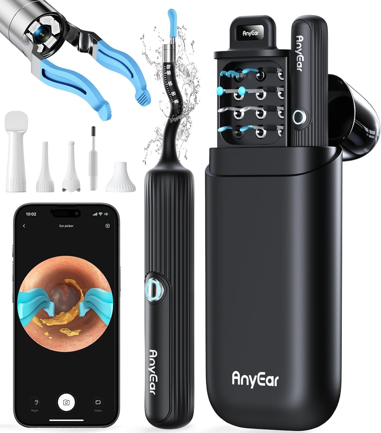 Ear Wax Removal Kit: Ear Cleaner with Flexible Ear Camera Otoscope- Visual Ear 