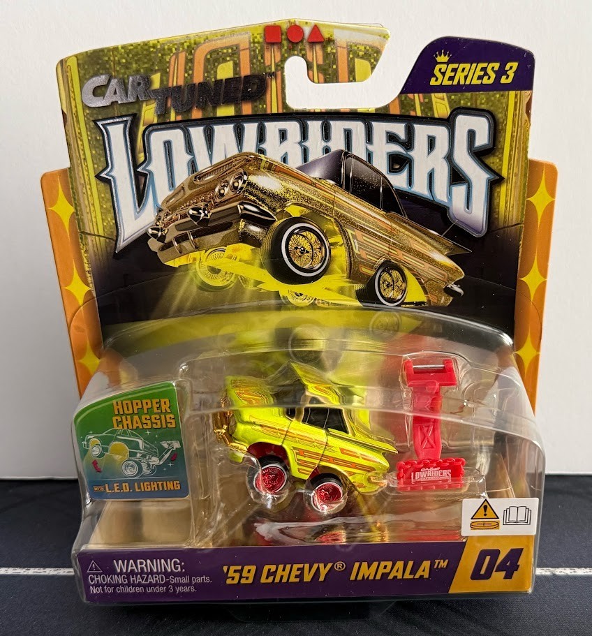MGA Car Tuned Lowriders Series 3 1959 Chevy Impala 04 Chase Red Bottom VHTF MGA Car Tuned Lowriders Series 3 1959 Chevy Impala 04 Chase Red Bottom VHTF