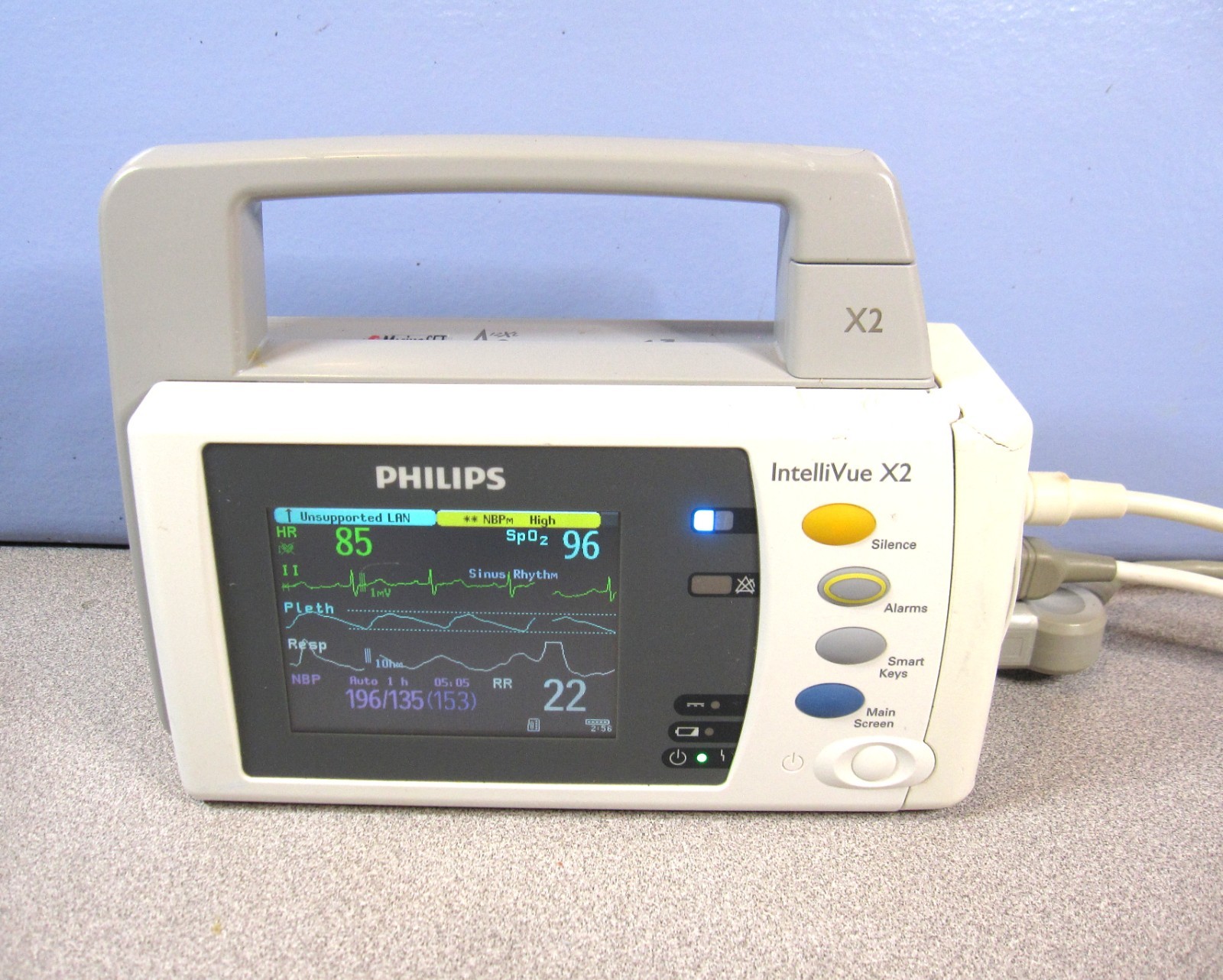 PHILIPS INTELLIVUE X2 MMS M3002A Monitor/Masimo Set FAST 12XL EASI ~ TESTED