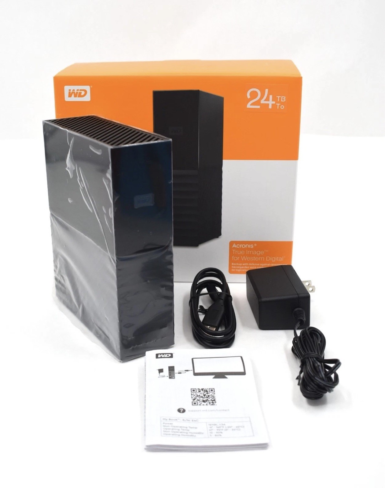 WD My Book 24TB Desktop Hard Drive (WDBBGB0240HBK-NESN) Backup - Black