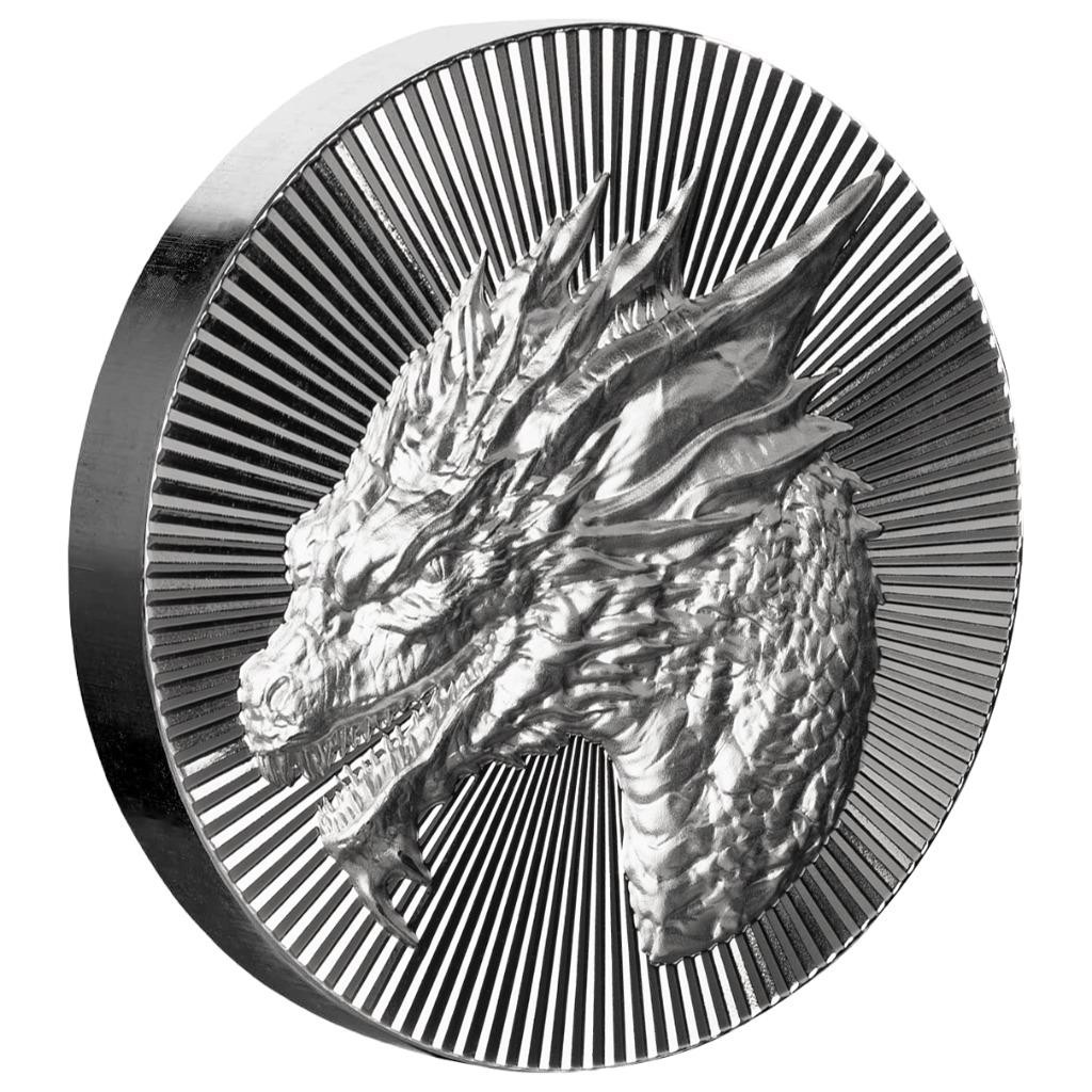2 oz Silver Dragon Stacker Round by Scottsdale Mint .999 Silver BU #A765