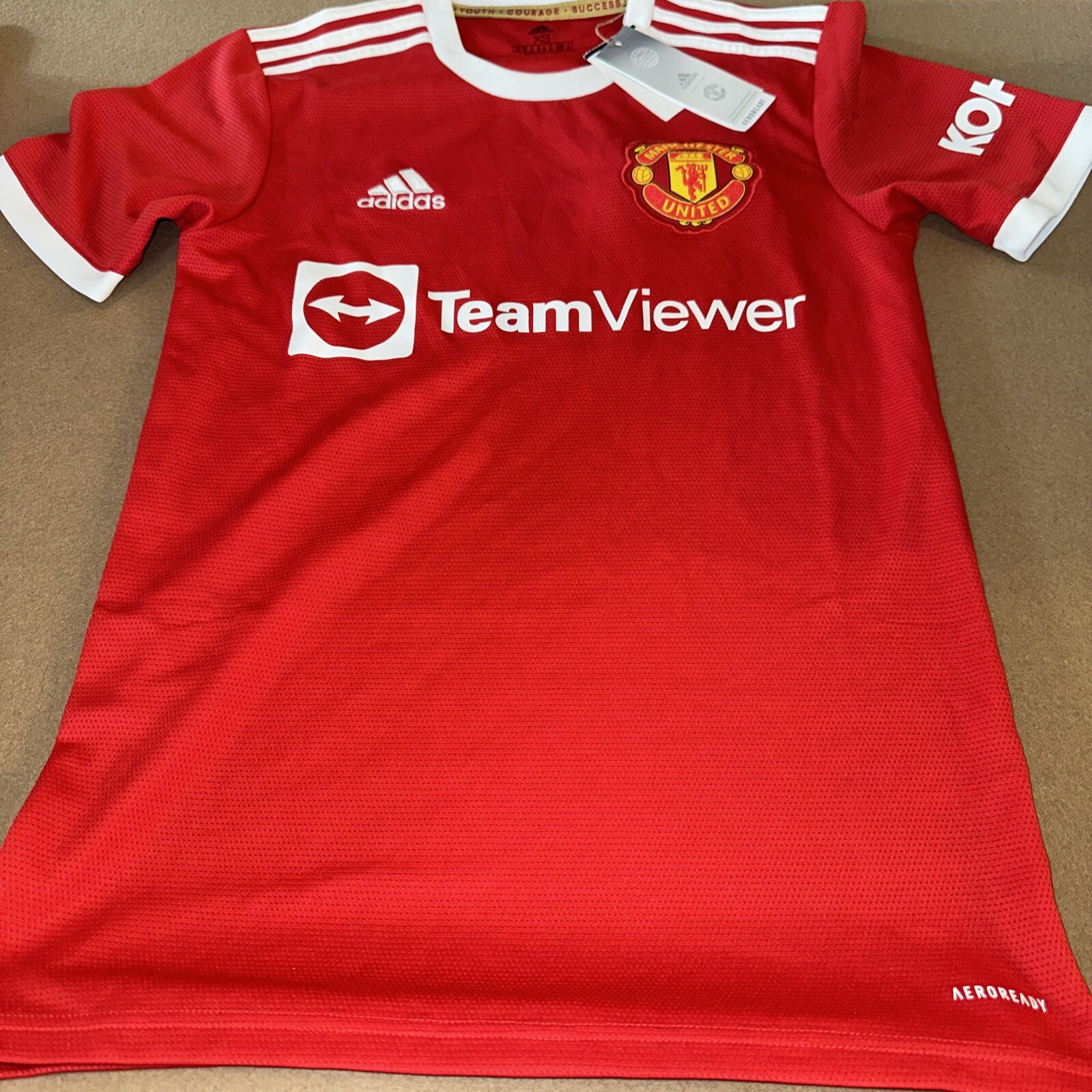Adidas 2021/22 Manchester United Authentic Home Jersey Red Mens Size X-Small NWT Adidas 2021/22 Manchester United Authentic Home Jersey Red Mens Size X-Small NWT