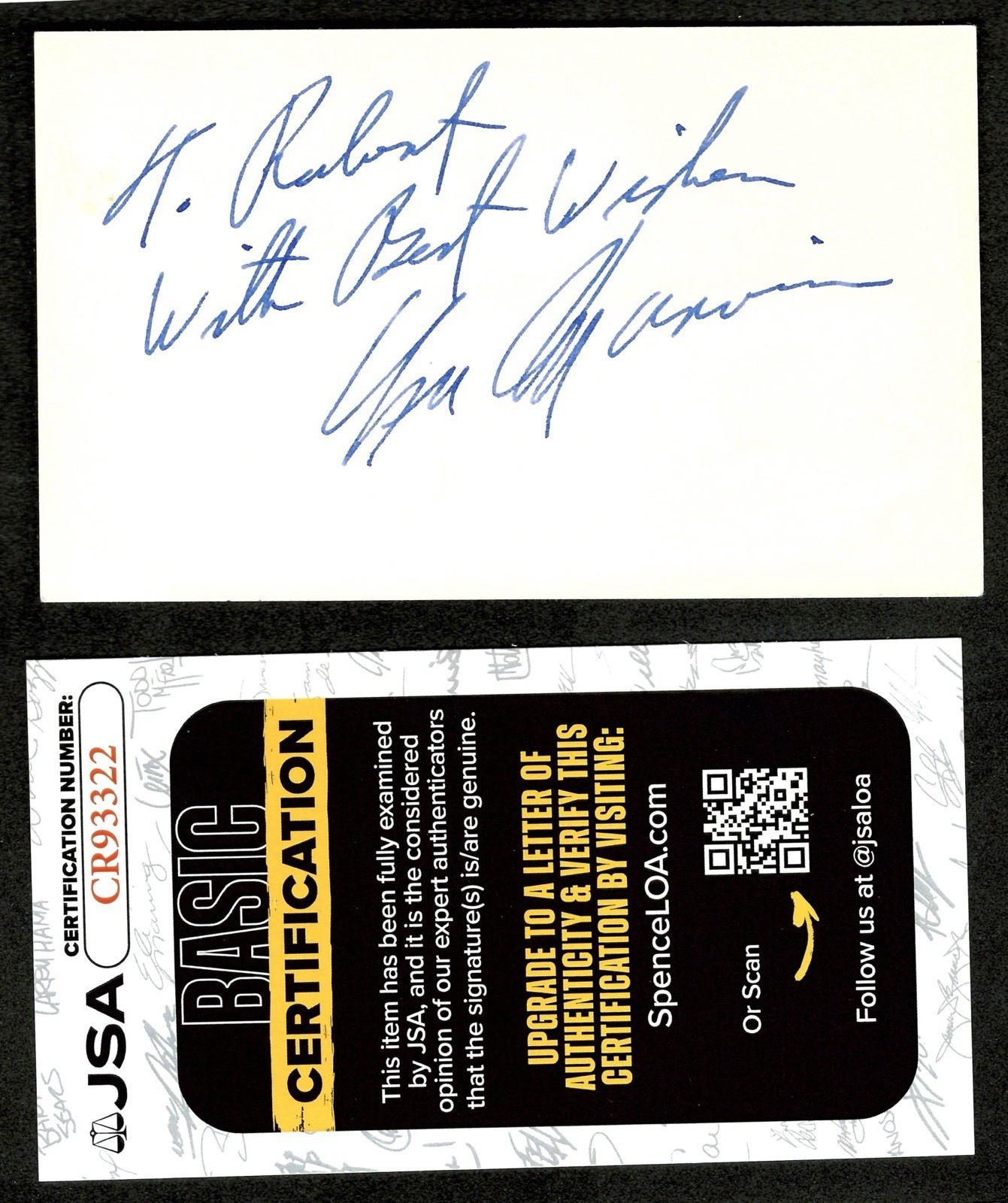 Lee Marvin Signed Autographed 3x5 Card JSA Cert The Dirty Dozen Lee Marvin Signed Autographed 3x5 Card JSA Cert The Dirty Dozen
