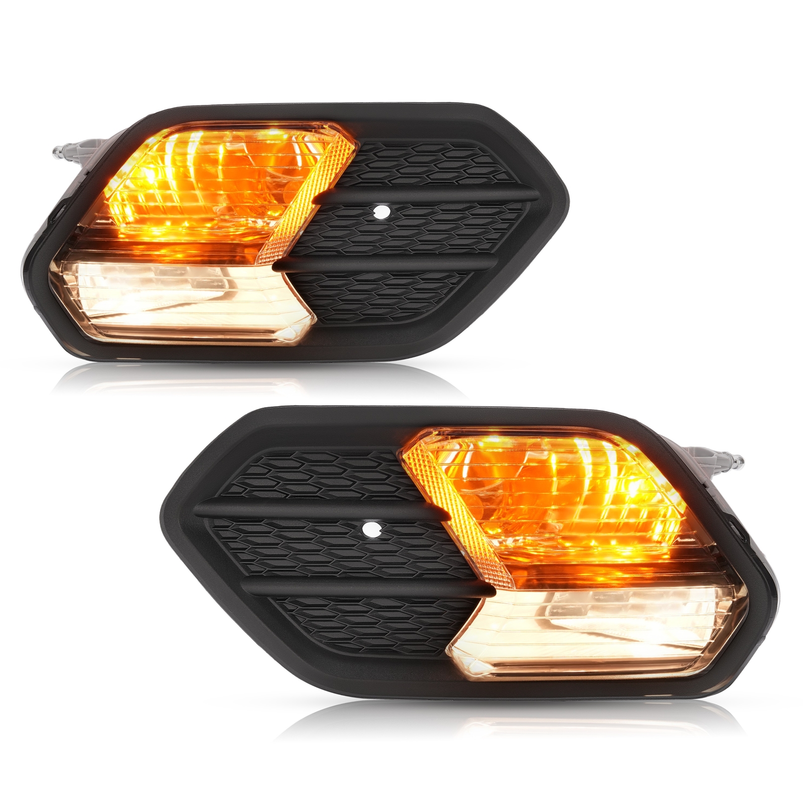 Pair Front Turn Signal Lamp Fog Lights w/Bulbs For  Ford Escape Kuga 2017-2019