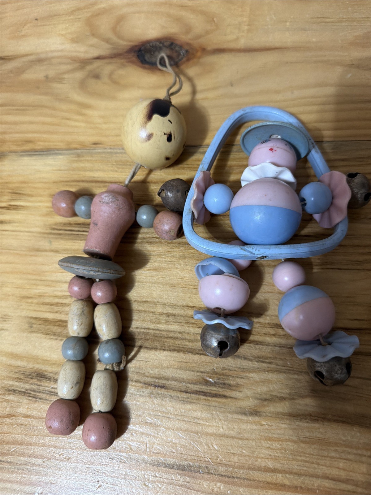 Antique Baby Crib Toys. Lot Of 2