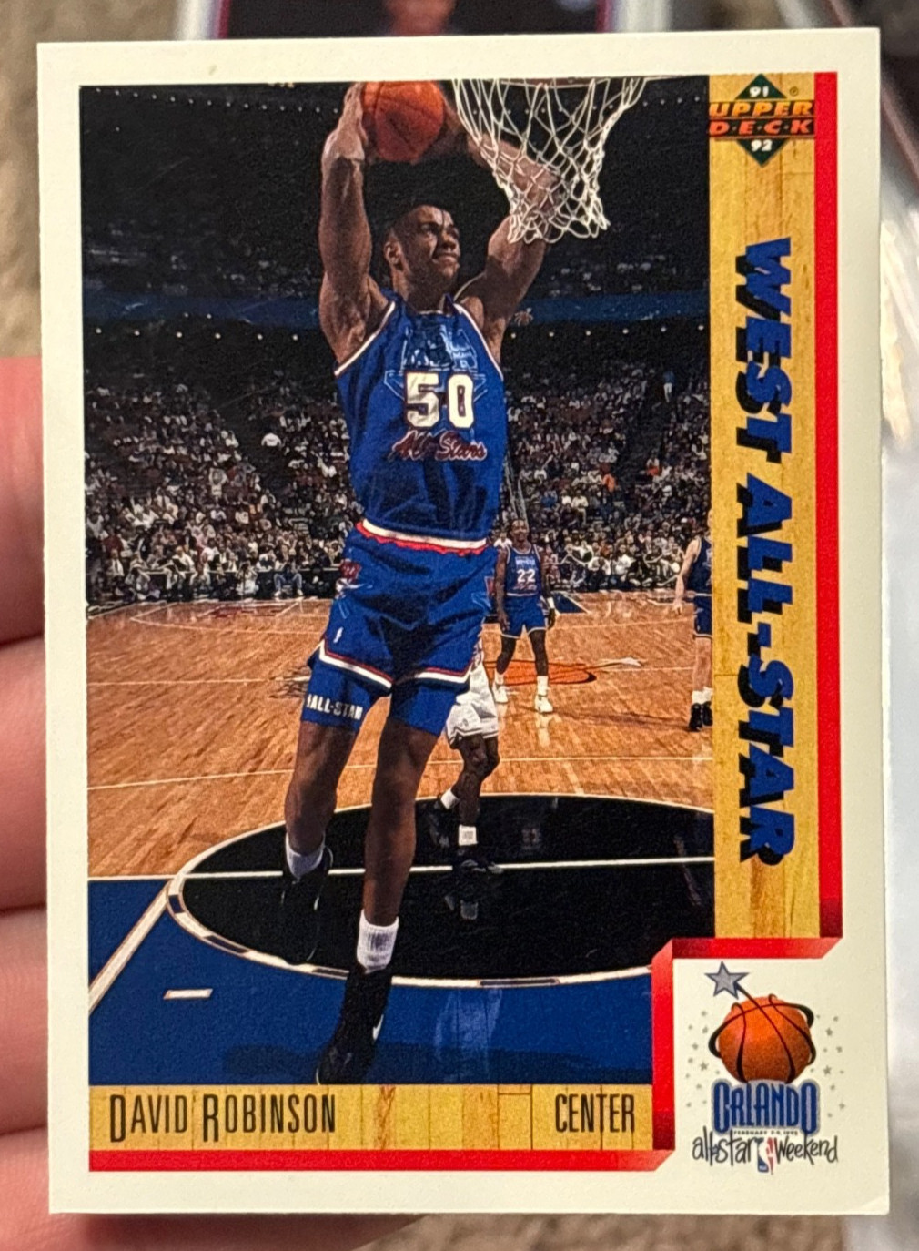 1991-92 Upper Deck - All-Star David Robinson #467 San Antonio Spurs HOF 1991-92 Upper Deck - All-Star David Robinson #467 San Antonio Spurs HOF
