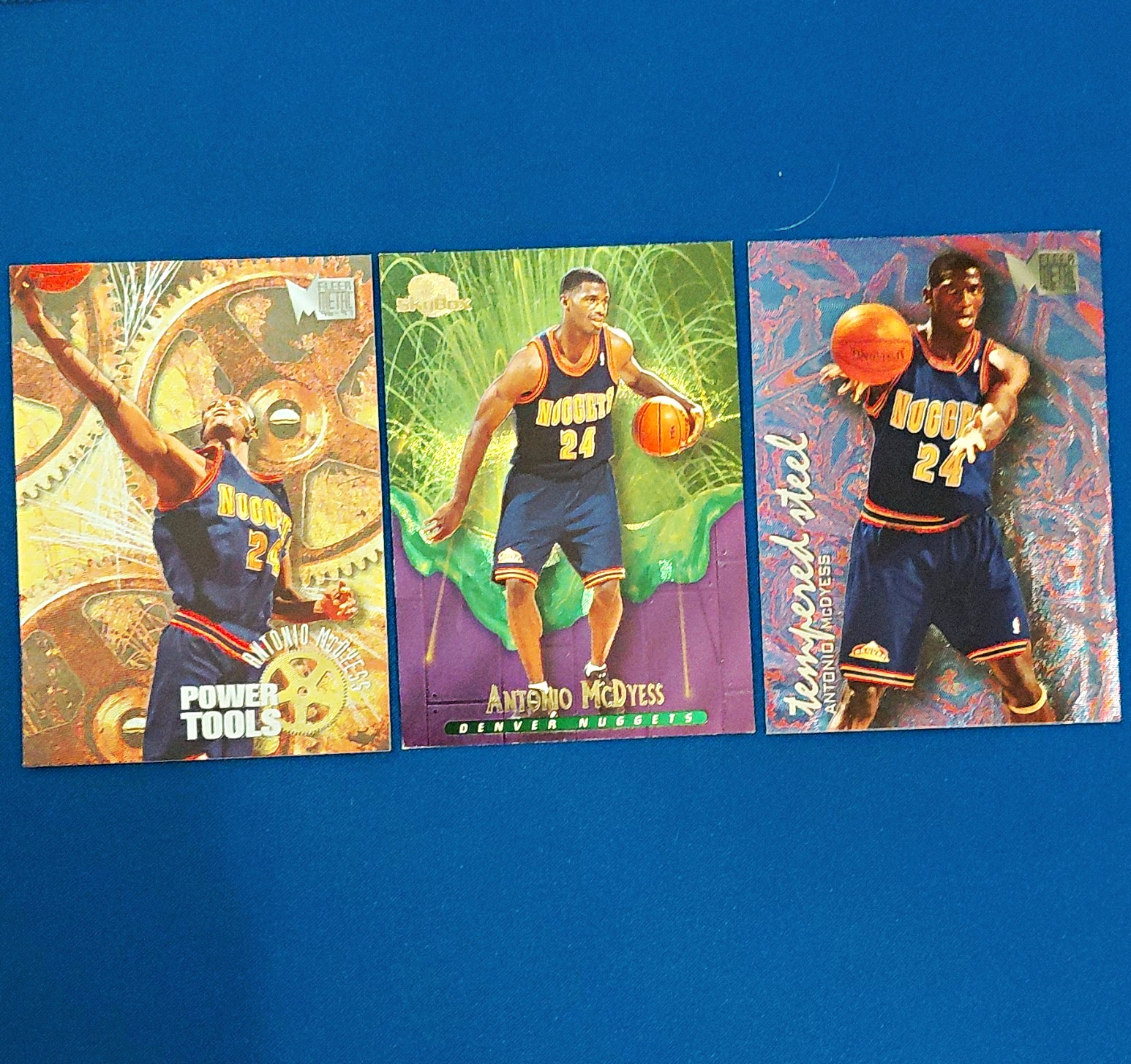 1995-96 Fleer Metal/SkyBox MELTDOWN Antonio McDyess TEMPERED STEEL +1  Lot (3)