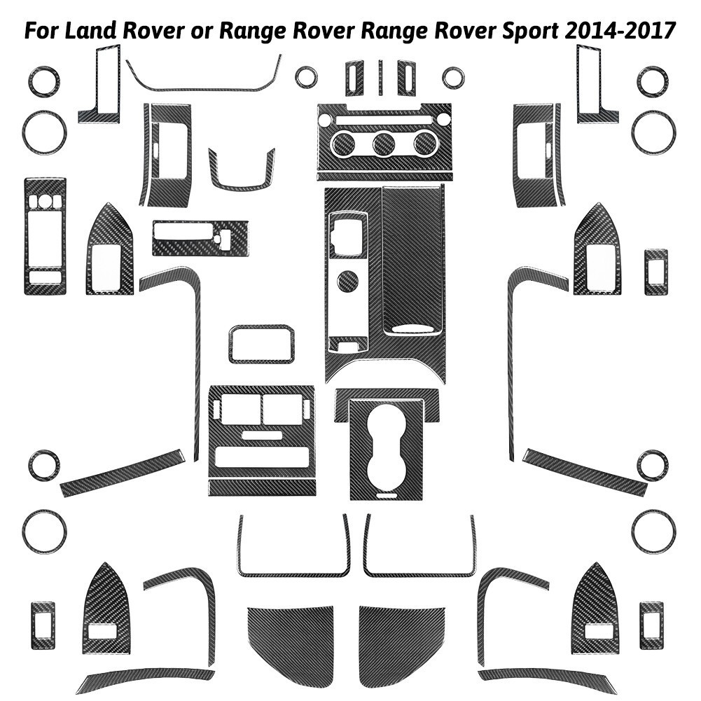 59Pcs Carbon Fiber Interior Full Cover Trim For Land Range Rover Sport 2014-2017 59Pcs Carbon Fiber Interior Full Cover Trim For Land Range Rover Sport 2014-2017